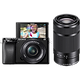 מצלמה דיגיטלית ללא מראה הכוללת שתי עדשות Sony Alpha 6100 E PZ 16-50mm f/3.5-5.6 OSS + E 55-210mm f/4.5-6.3 OSS - צבע שחור שלוש שנות אחריות ע"י היבואן הרשמי
