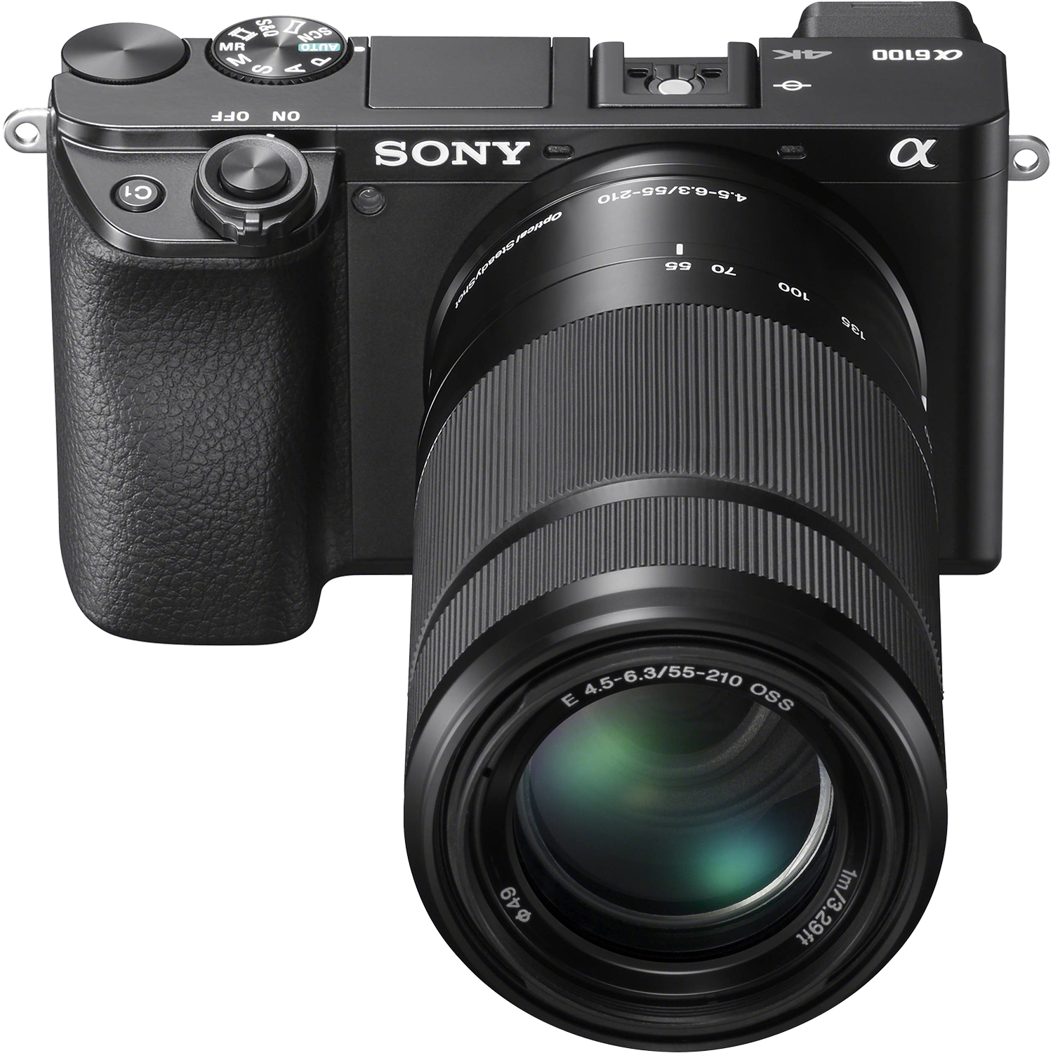 מצלמה דיגיטלית ללא מראה הכוללת שתי עדשות Sony Alpha 6100 E PZ 16-50mm f/3.5-5.6 OSS + E 55-210mm f/4.5-6.3 OSS - צבע שחור שלוש שנות אחריות ע