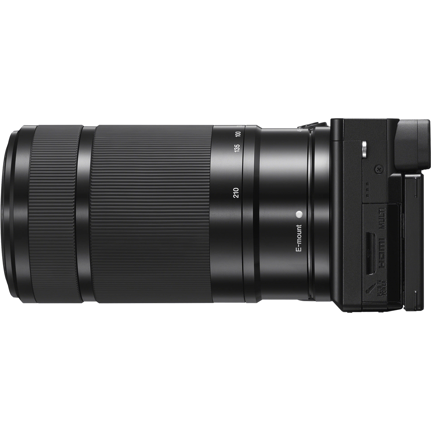 מצלמה דיגיטלית ללא מראה הכוללת שתי עדשות Sony Alpha 6100 E PZ 16-50mm f/3.5-5.6 OSS + E 55-210mm f/4.5-6.3 OSS - צבע שחור שלוש שנות אחריות ע