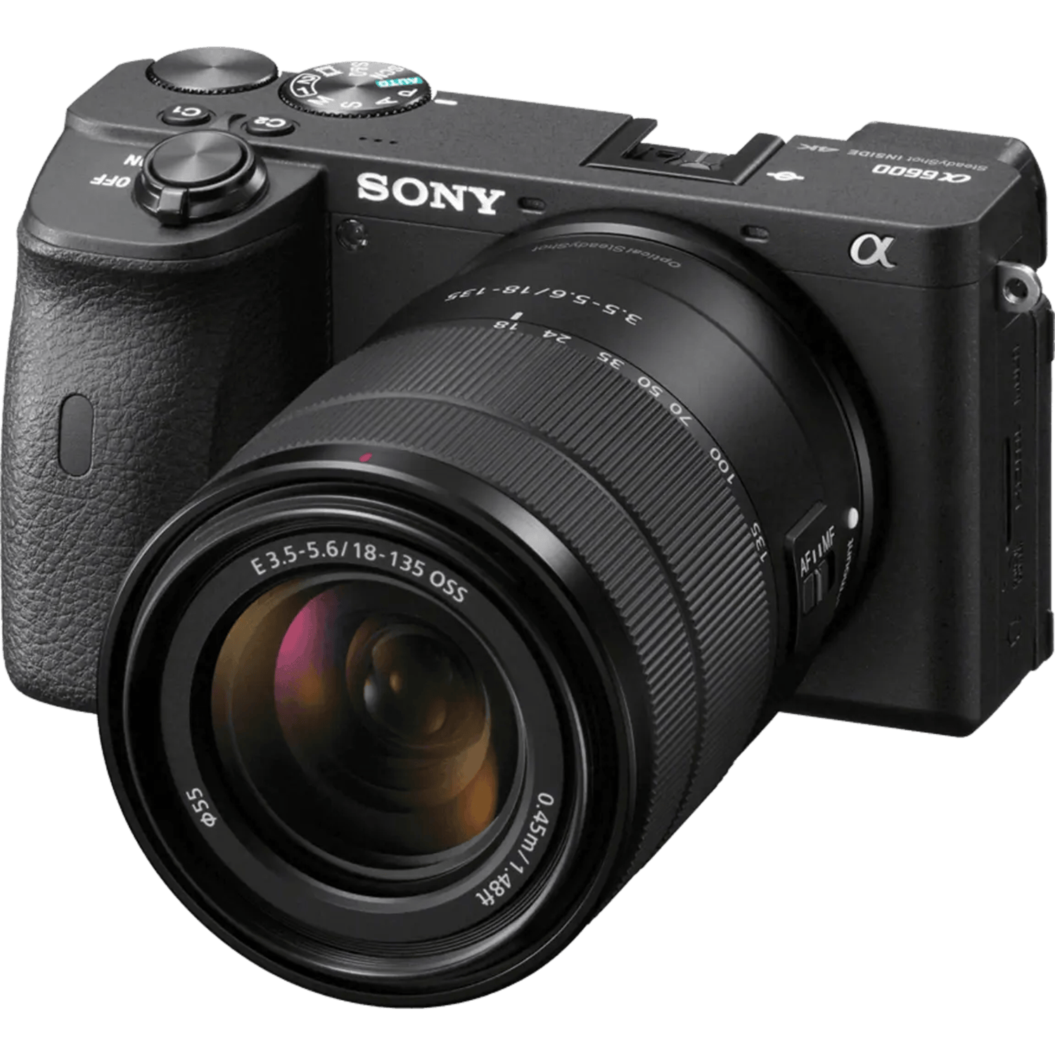 מצלמה דיגיטלית ללא מראה הכוללת עדשה Sony Alpha 6600 E 18-135mm f/3.5-5.6 OSS - צבע שחור שלוש שנות אחריות ע