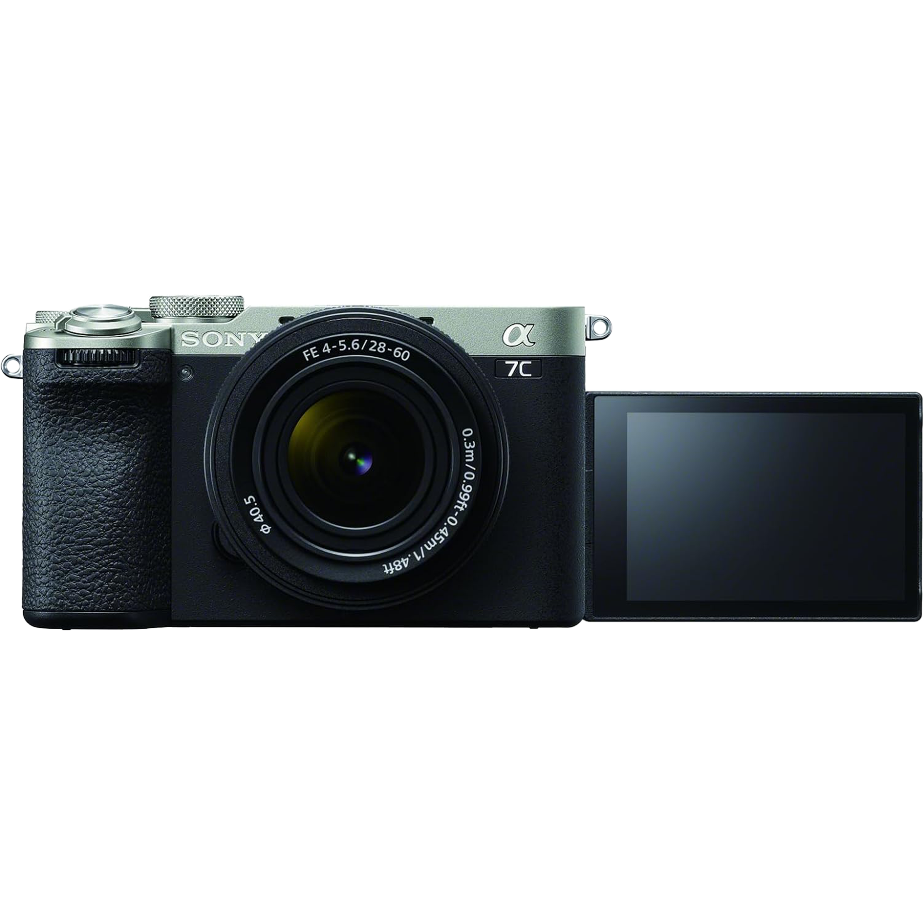 מצלמה דיגיטלית ללא מראה הכוללת עדשה Sony Alpha 7C II FE 28-60mm f/4-5.6 - צבע כסוף שלוש שנות אחריות ע