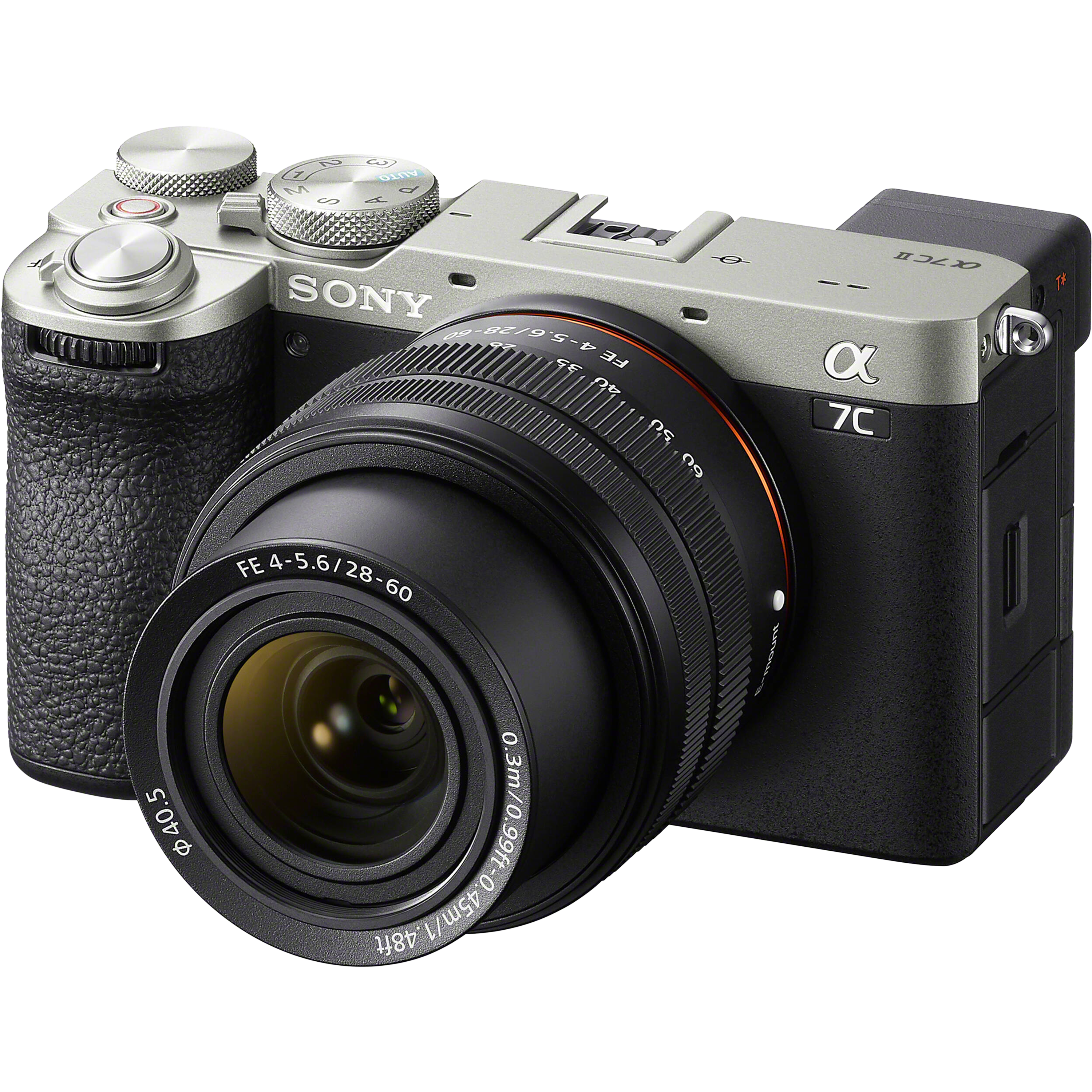 מצלמה דיגיטלית ללא מראה הכוללת עדשה Sony Alpha 7C II FE 28-60mm f/4-5.6 - צבע כסוף שלוש שנות אחריות ע