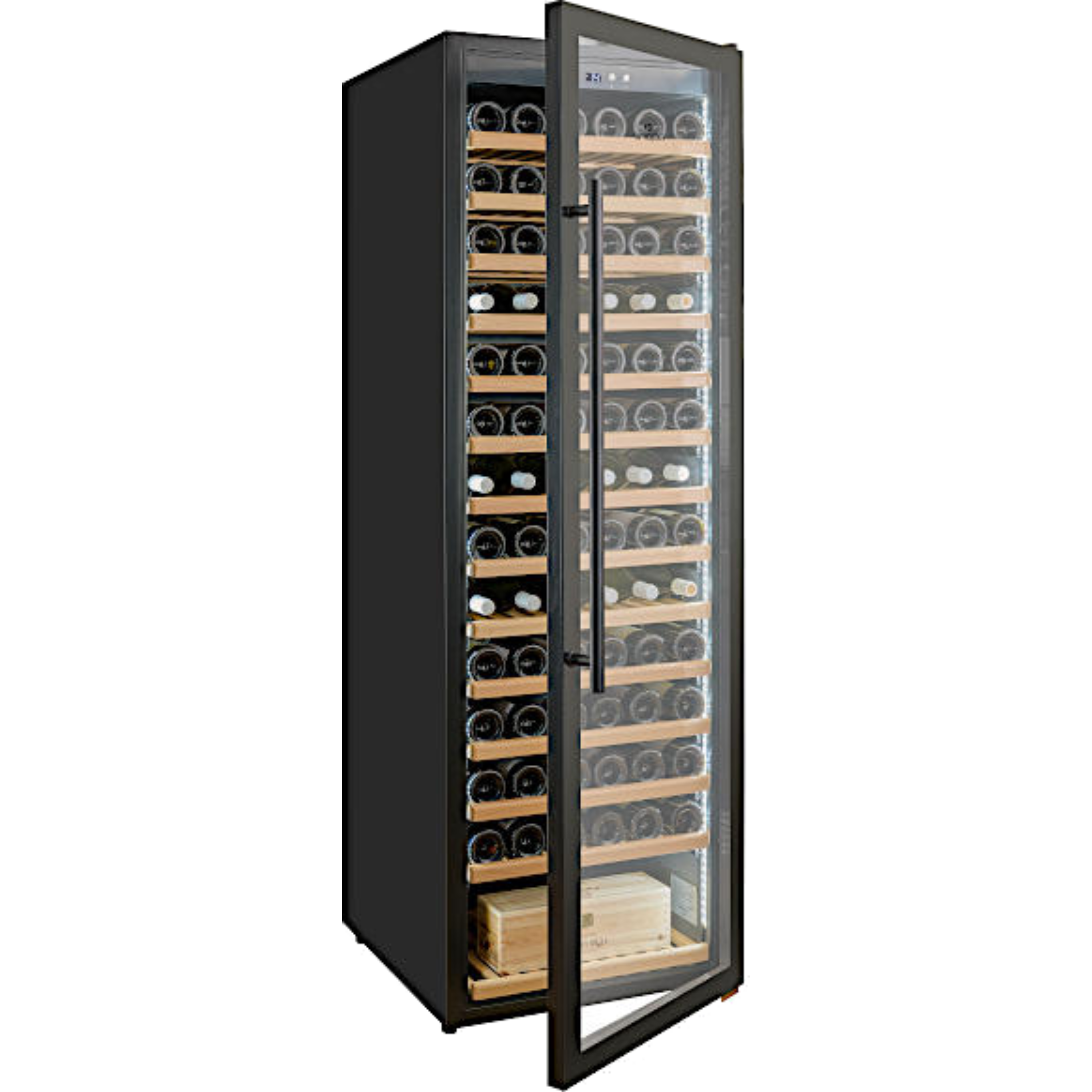 מקרר יין מתקדם עם מדפי עץ עד 161 בקבוקים Vinopo SU-192B - אחריות ע
