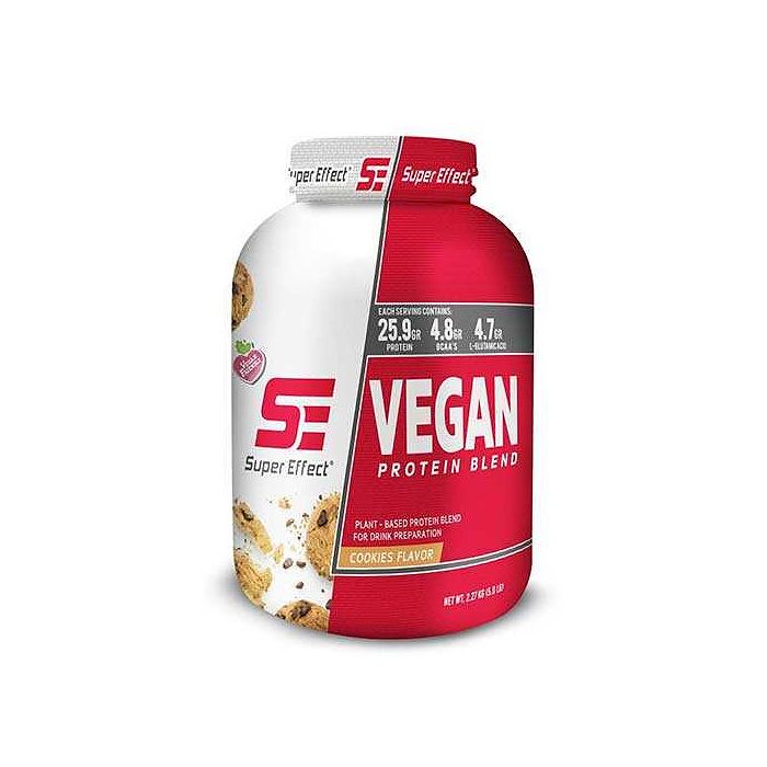 אבקת חלבון טבעונית 2.27 ק''ג - Super Effect Vegan בטעם שוקולד אור ספורט 