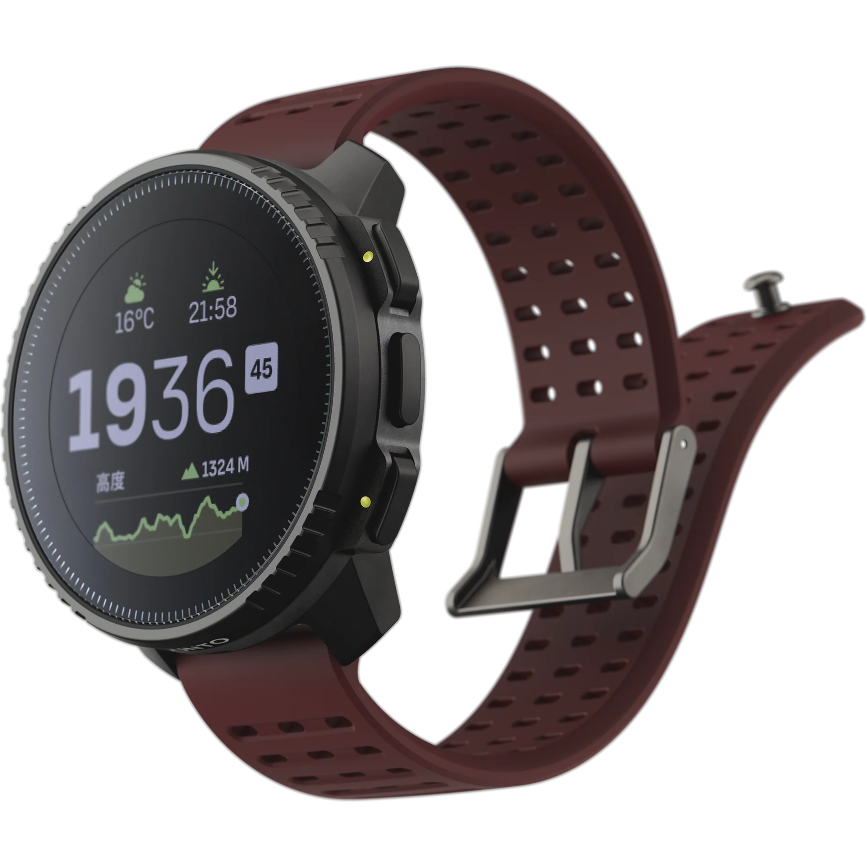 שעון ספורט חכם Suunto Vertical GPS 49mm - צבע שחור ובורדו שנתיים אחריות ע
