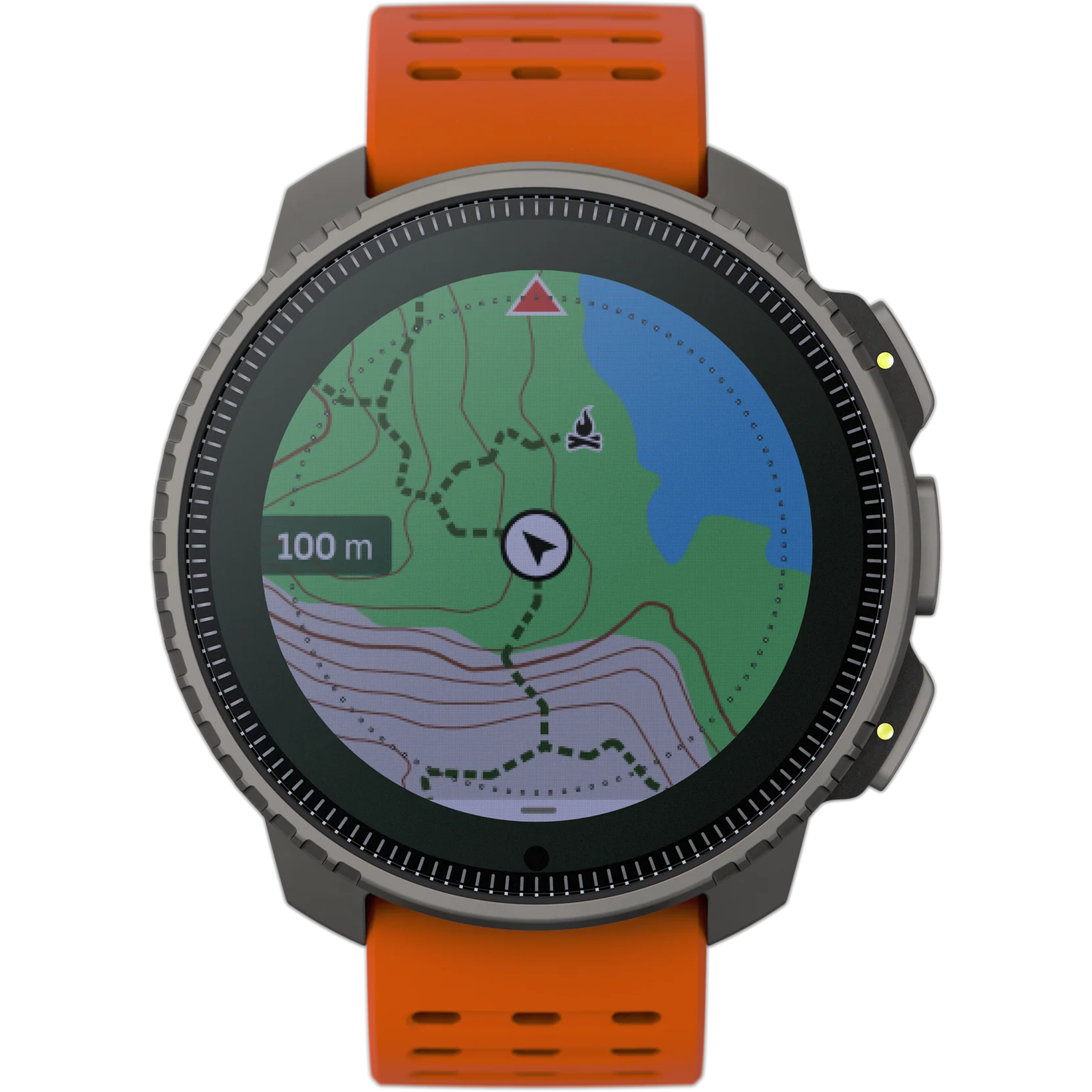 שעון ספורט חכם Suunto Vertical Titanium Solar 49mm - צבע שחור וכתום שנתיים אחריות ע