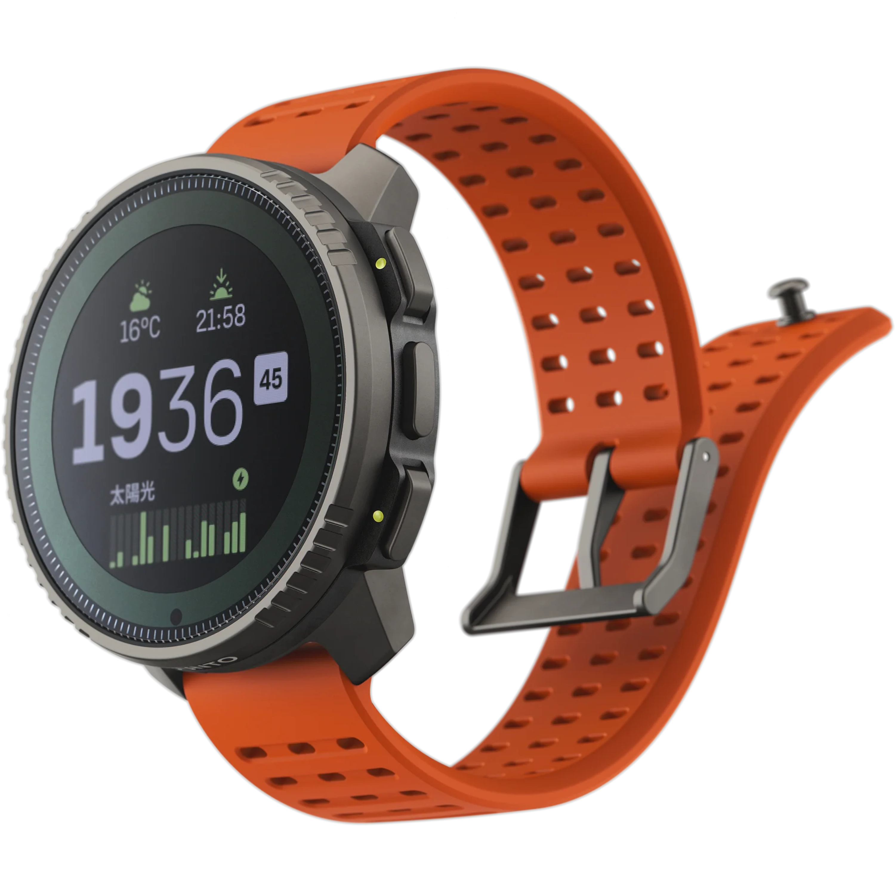 שעון ספורט חכם Suunto Vertical Titanium Solar 49mm - צבע שחור וכתום שנתיים אחריות ע