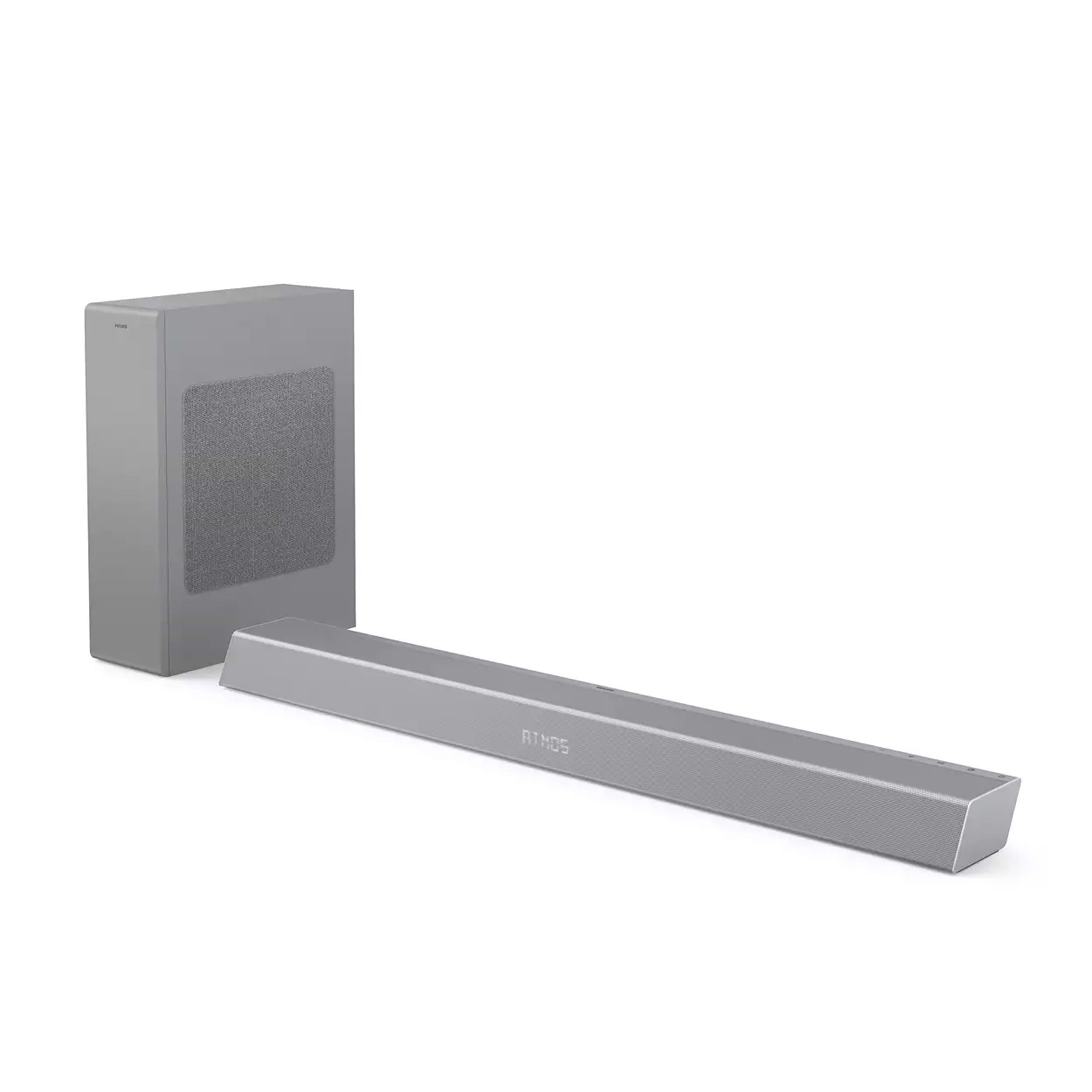מציאות ועודפים -מקרן קול Philips TAB8505/10 עם סאבוופאר אלחוטי  - צבע כסוף שנה אחריות ע