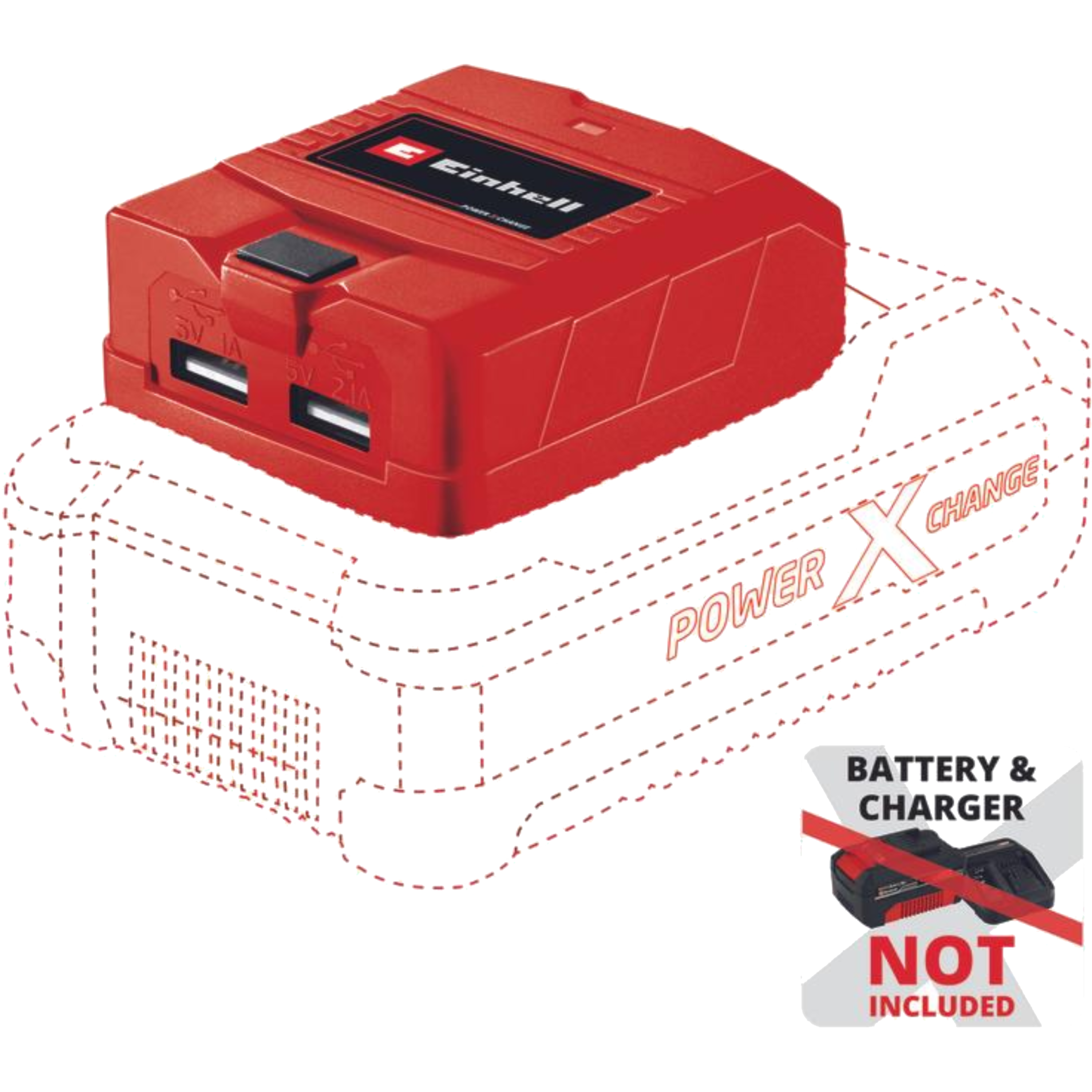 בנק אנרגיה מתחבר ל USB נטען  18V (גוף) Einhell TE-CP 18 LI USB-Solo– שנתיים אחריות ע
