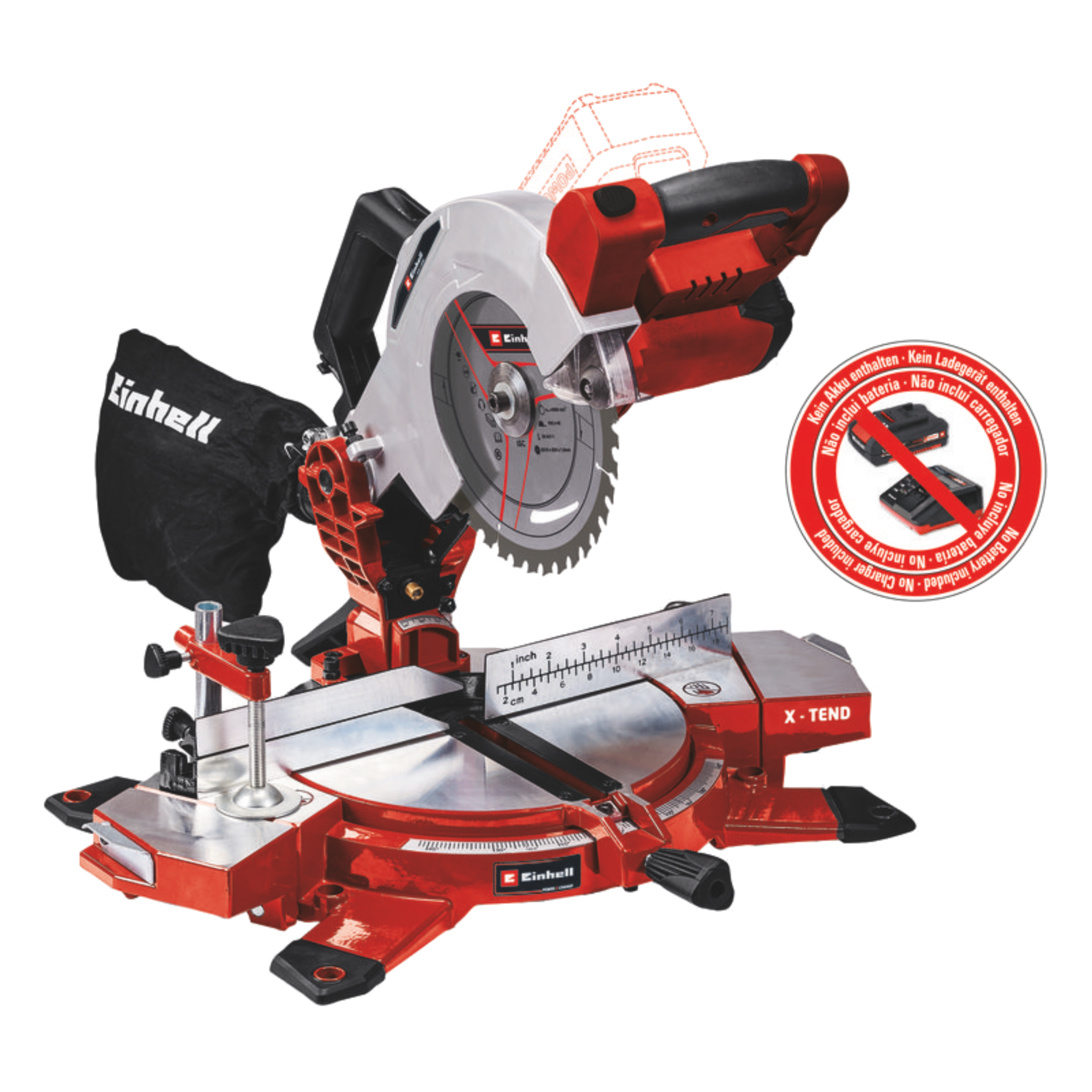 מסור גרונג נטען 18V (גוף ) Einhell TE-MS 18-210 LI-Solo – שנתיים אחריות ע