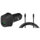 מטען רכב Mower 38W כולל כבל USB-C to Lightning - צבע שחור שנה אחריות ע"י היבואן הרשמי