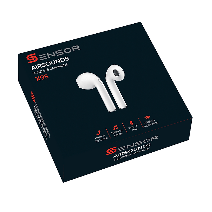 אוזניות אלחוטיות בלוטוס דגם Sensor Airsounds X9S