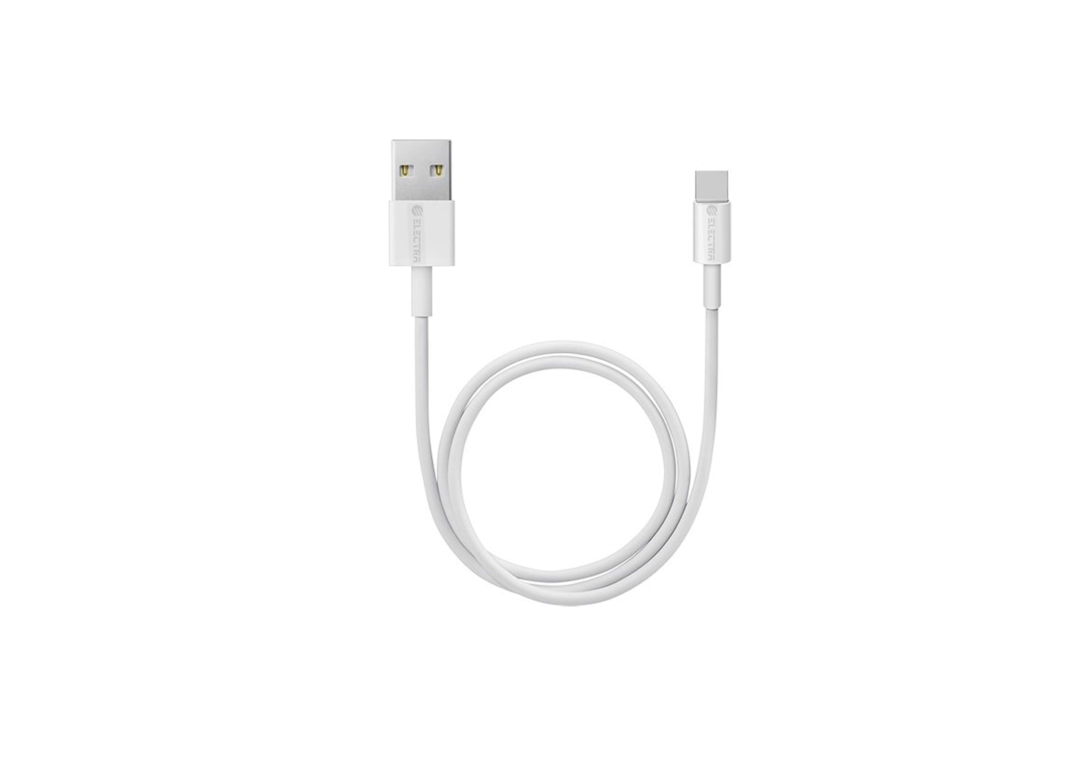 כבל טעינה USB Type-C אלקטרה דגם Electra EL-52 - צבע לבן