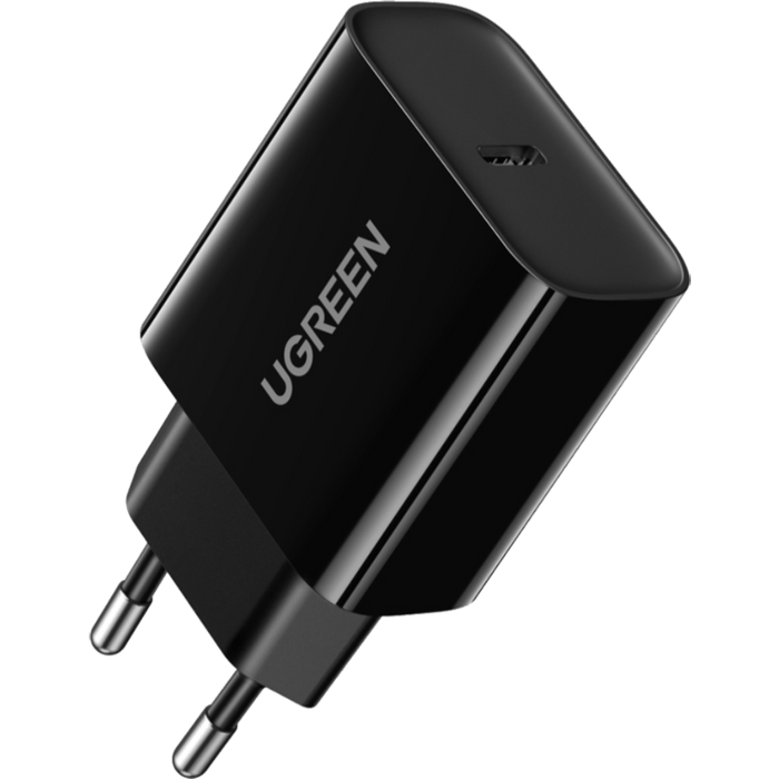 מטען קיר Ugreen CD137 USB-C 20W PD - צבע שחור שנה אחריות עי היבואן הרשמי
