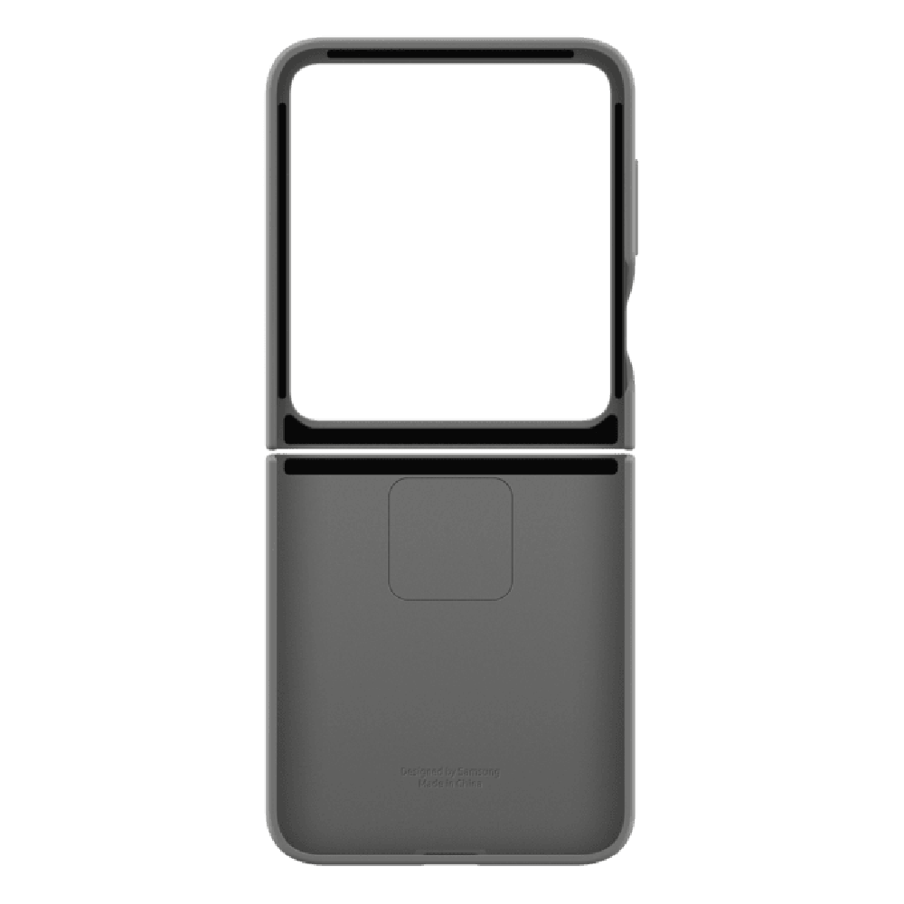 כיסוי Silicone עם טבעת נשלפת ל-Samsung Galaxy Z Flip 6 - צבע אפור
