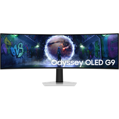 מסך מחשב גיימינג קעור 49'' Samsung Odyssey OLED G9 S49DG932SM DQHD OLED 240Hz G-Sync 0.03ms - צבע כסוף שלוש שנות אחריות ע"י היבואן הרשמי
