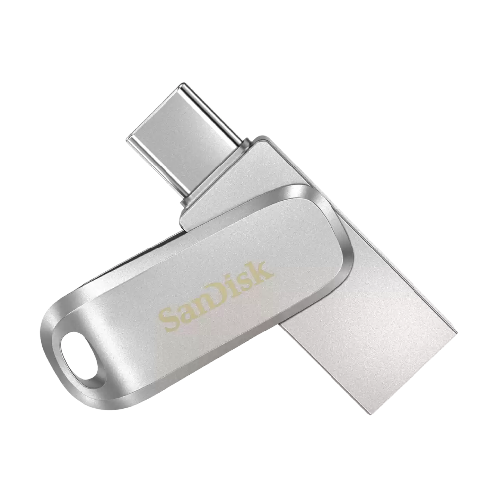 זיכרון נייד SanDisk Ultra Dual Drive Luxe SDDDC4-032G-G46 32GB - צבע כסוף חמש שנות אחריות ע