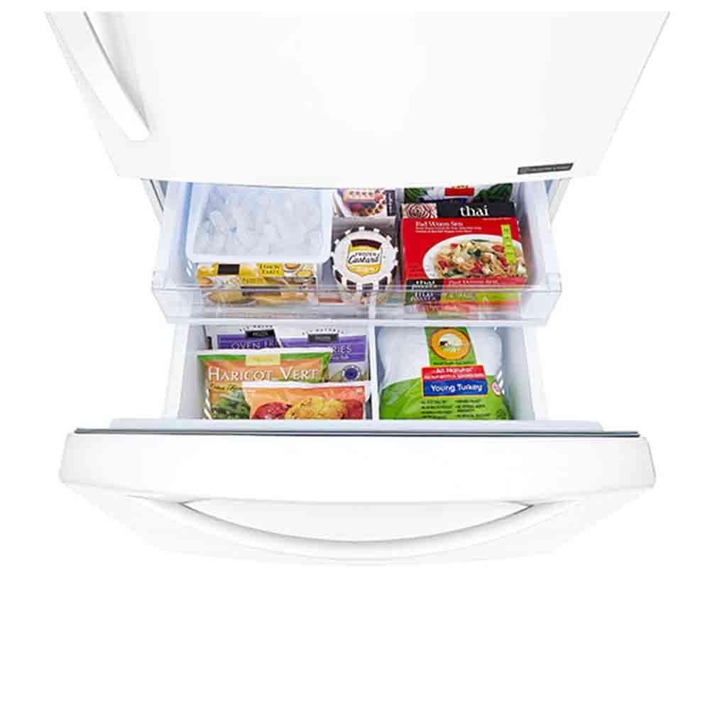 מקרר מקפיא תחתון 720 ליטר נטו LG GM859RWCE עם התקן שבת מובנה - גימור לבן אחריות ע
