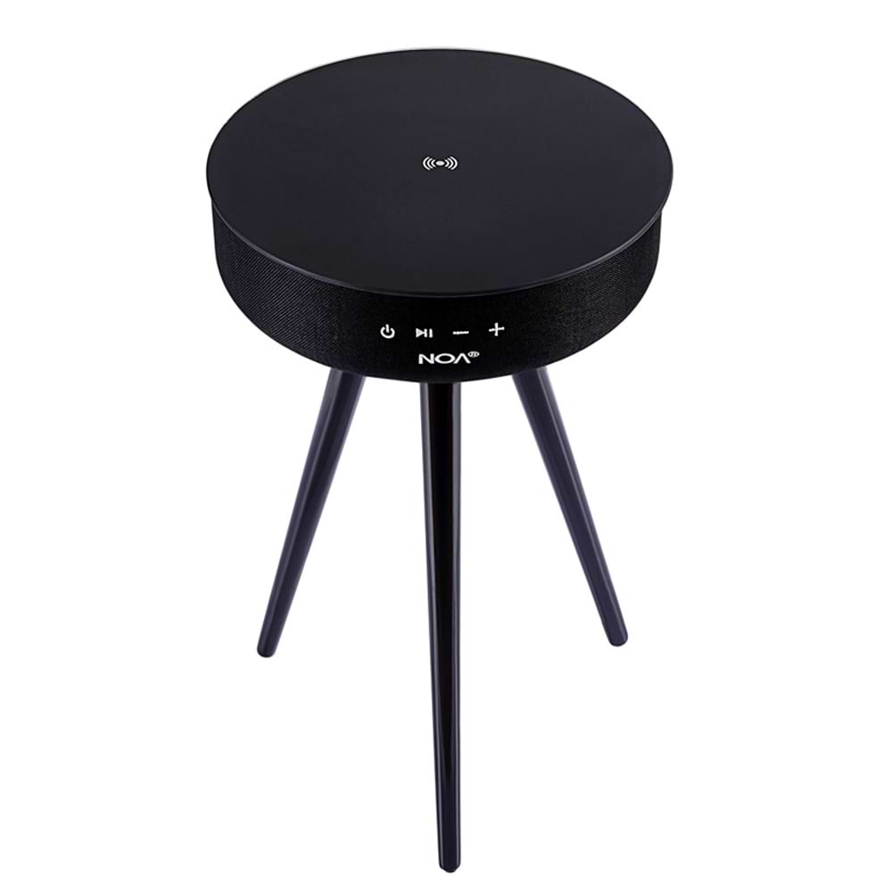 רמקול בלוטוס שולחני עם משטח טעינה אלחוטי Noa Sound Box V800W - צבע שחור שנה אחריות ע