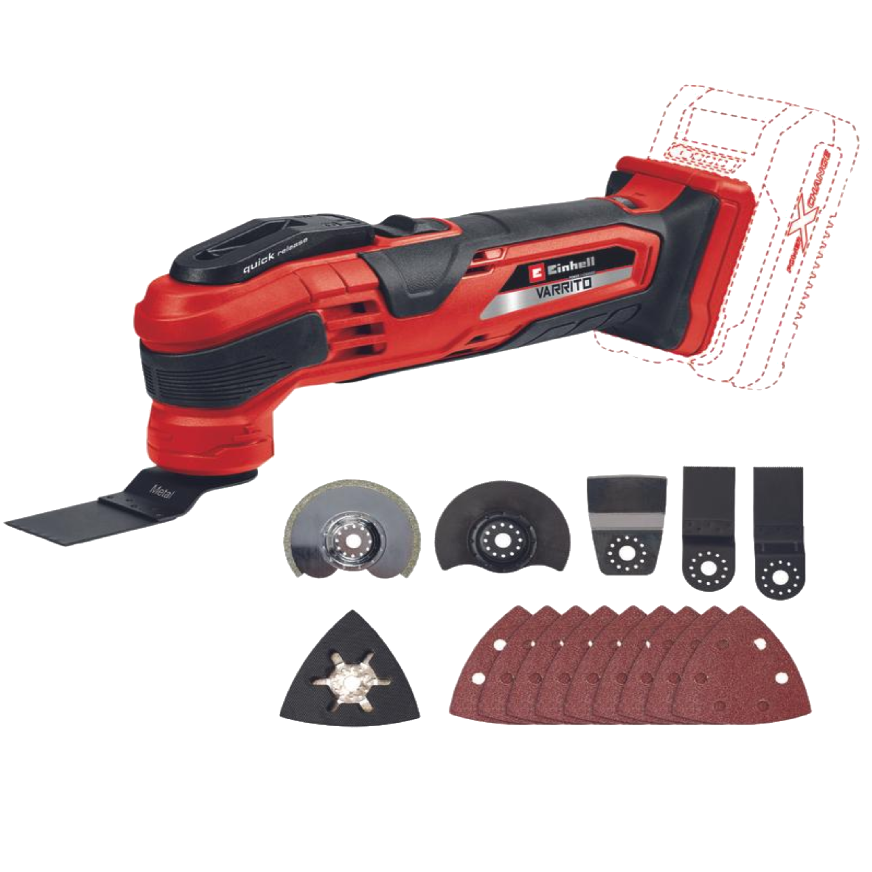 מולטיטול נטען  18V (גוף )  Einhell VARRITO-Solo – שנתיים אחריות ע