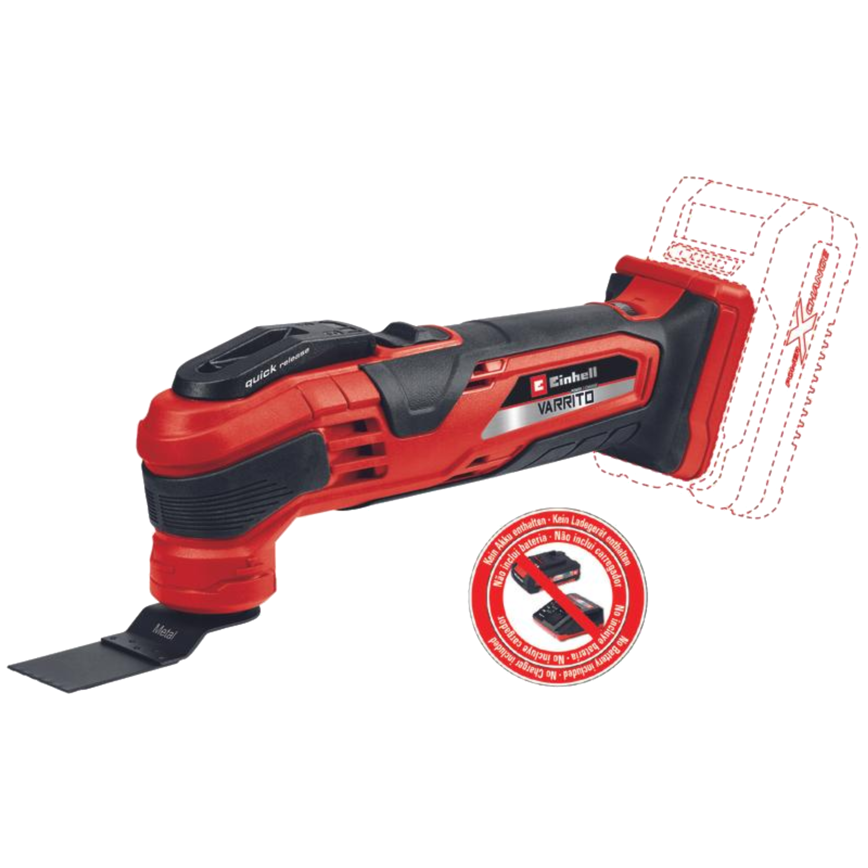 מולטיטול נטען  18V (גוף )  Einhell VARRITO-Solo – שנתיים אחריות ע