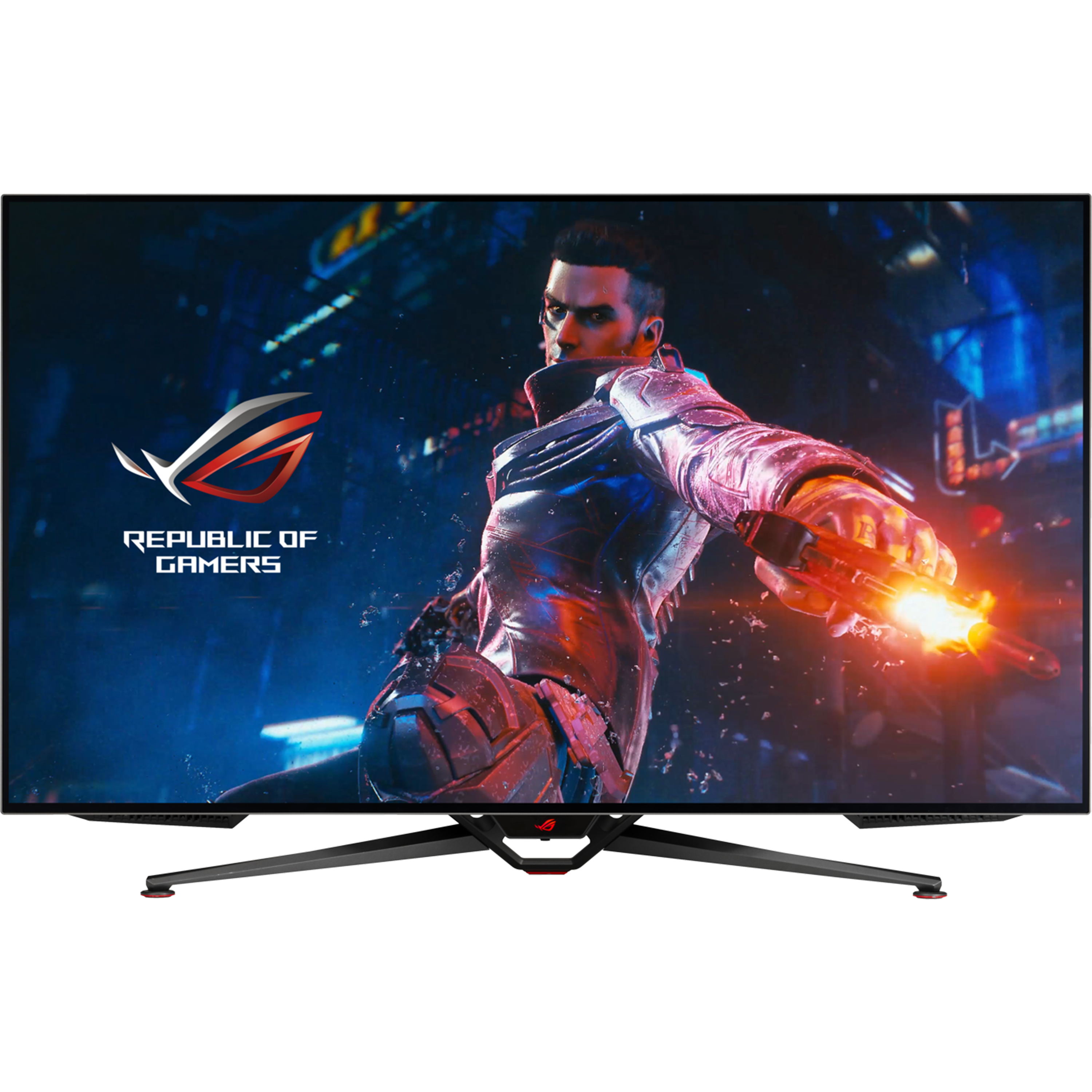 מסך מחשב גיימינג 47.5'' Asus ROG Swift PG48UQ G-Sync OLED 4K UHD 0.1ms 138Hz - צבע שחור שלוש שנות אחריות ע