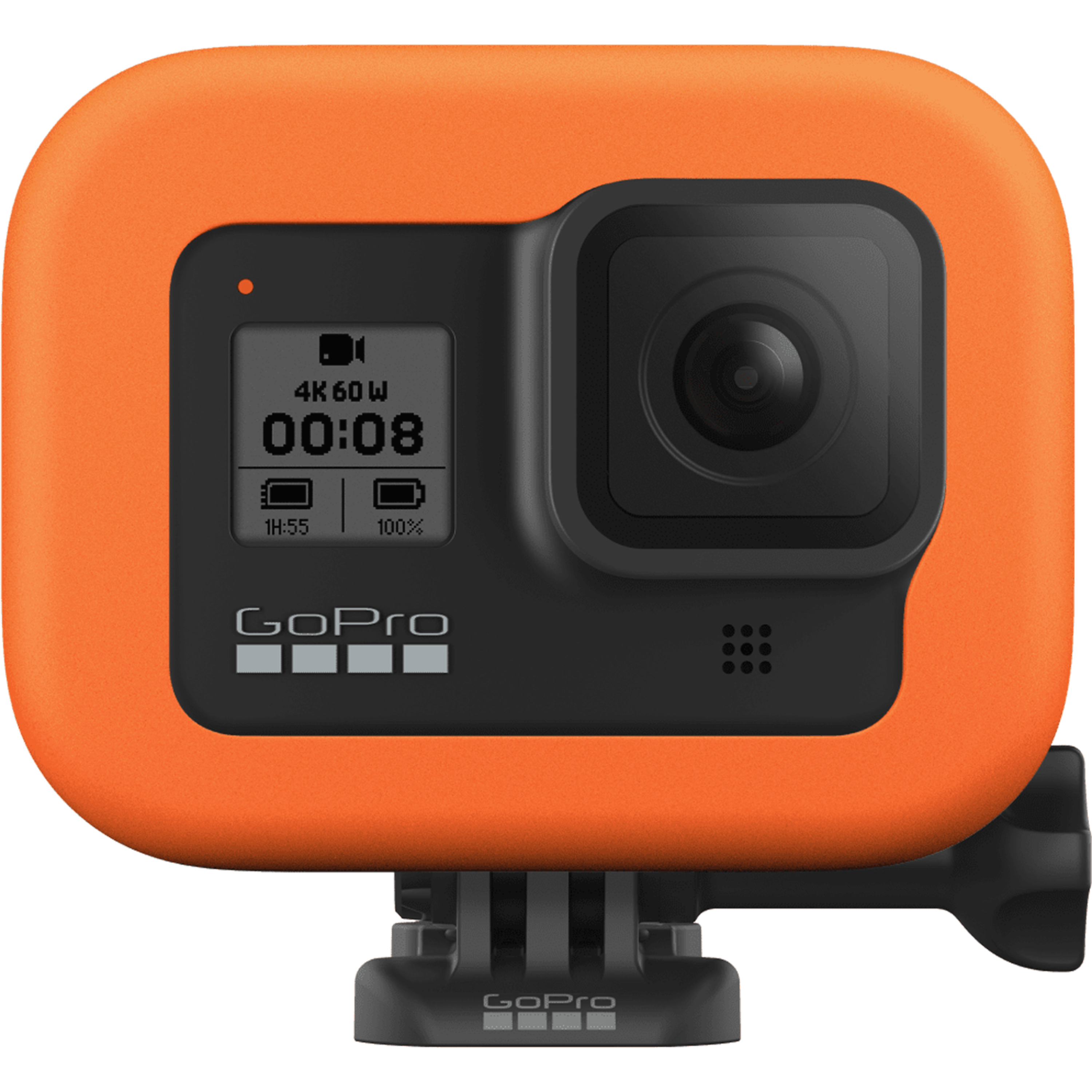 מצוף Floaty למצלמת GoPro Hero8 - צבע כתום שנתיים אחריות ע