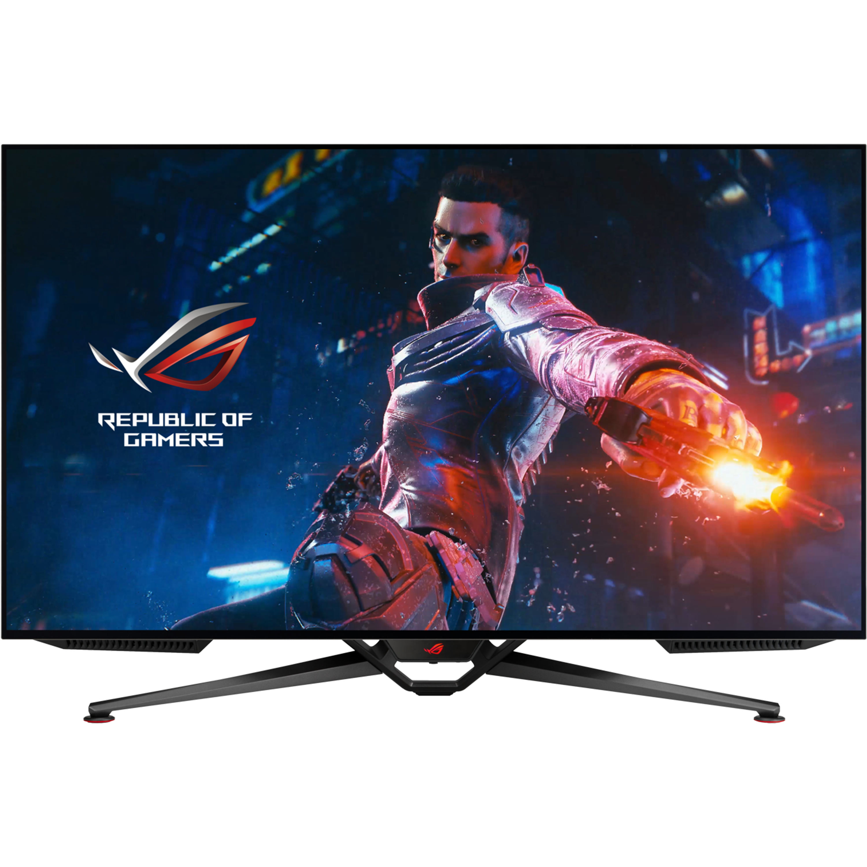 מסך מחשב גיימינג 41.5'' Asus ROG Swift PG42UQ G-SYNC OLED 4K UHD 0.1ms 138Hz - צבע שחור שלוש שנות אחריות ע