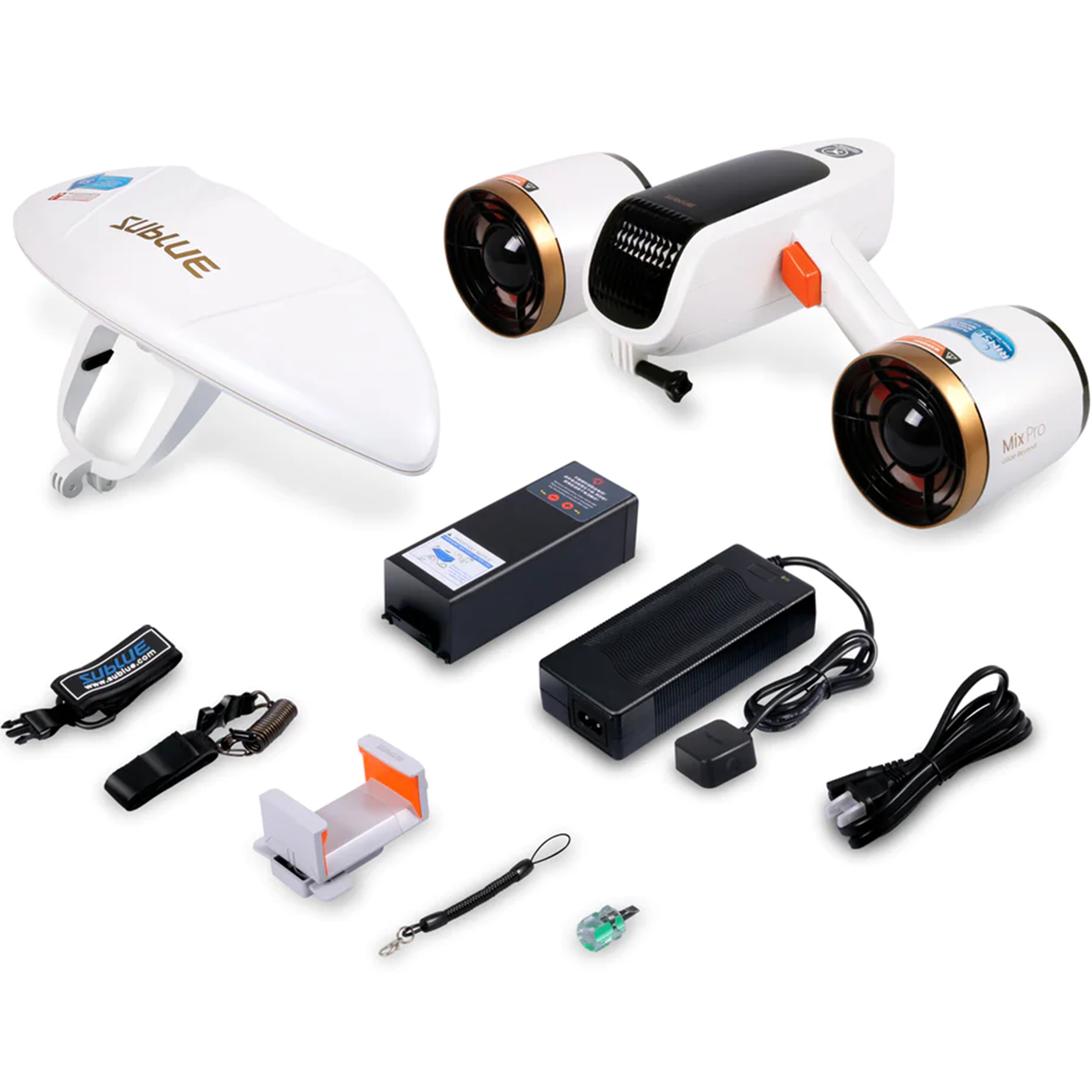 סקוטר תת ימי חשמלי Sublue WhiteShark MixPro - צבע לבן שנה אחריות ע