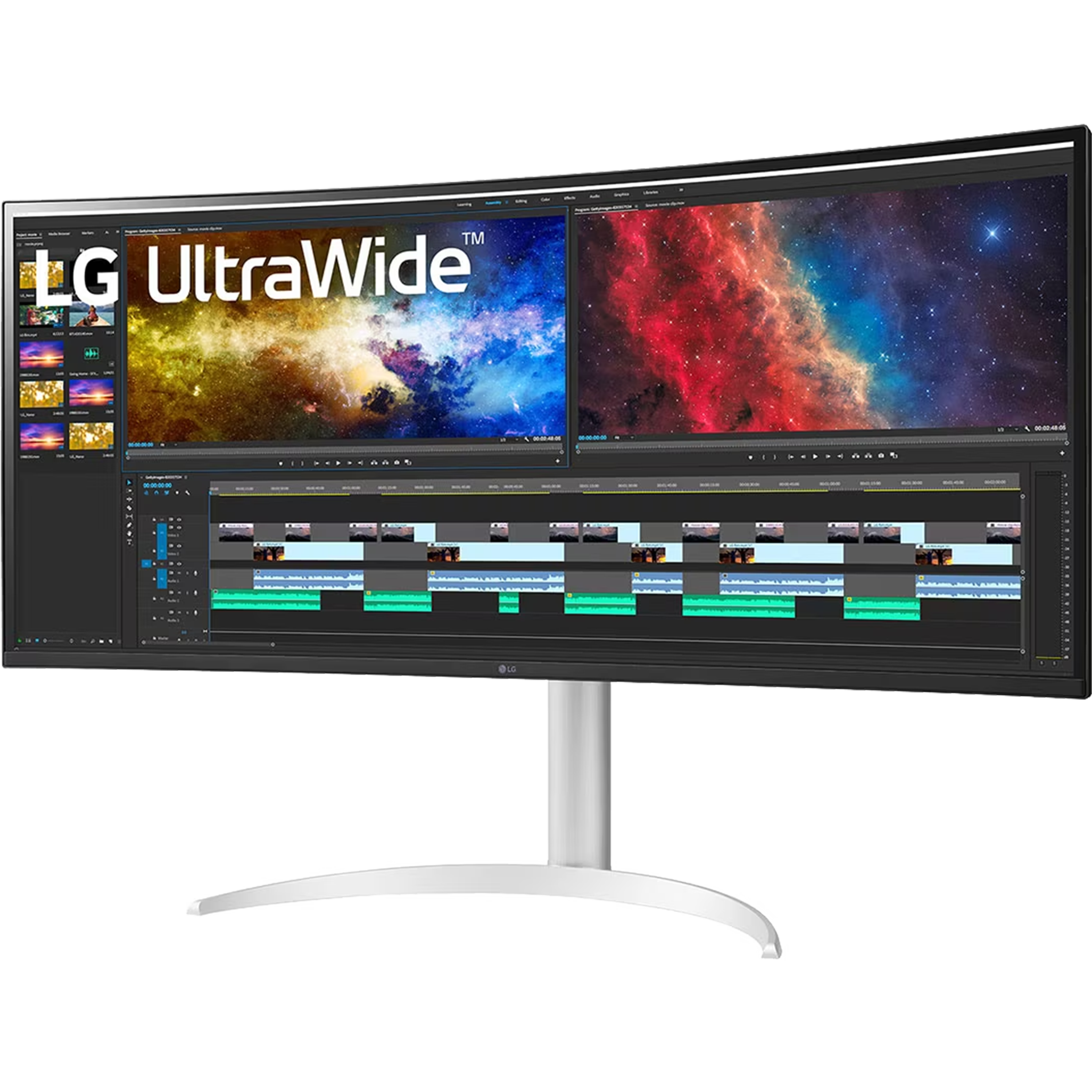 מסך מחשב קעור 37.5'' LG 38WP85CP-W FreeSync IPS QHD+ HDR10 75Hz - צבע לבן שלוש שנות אחריות ע