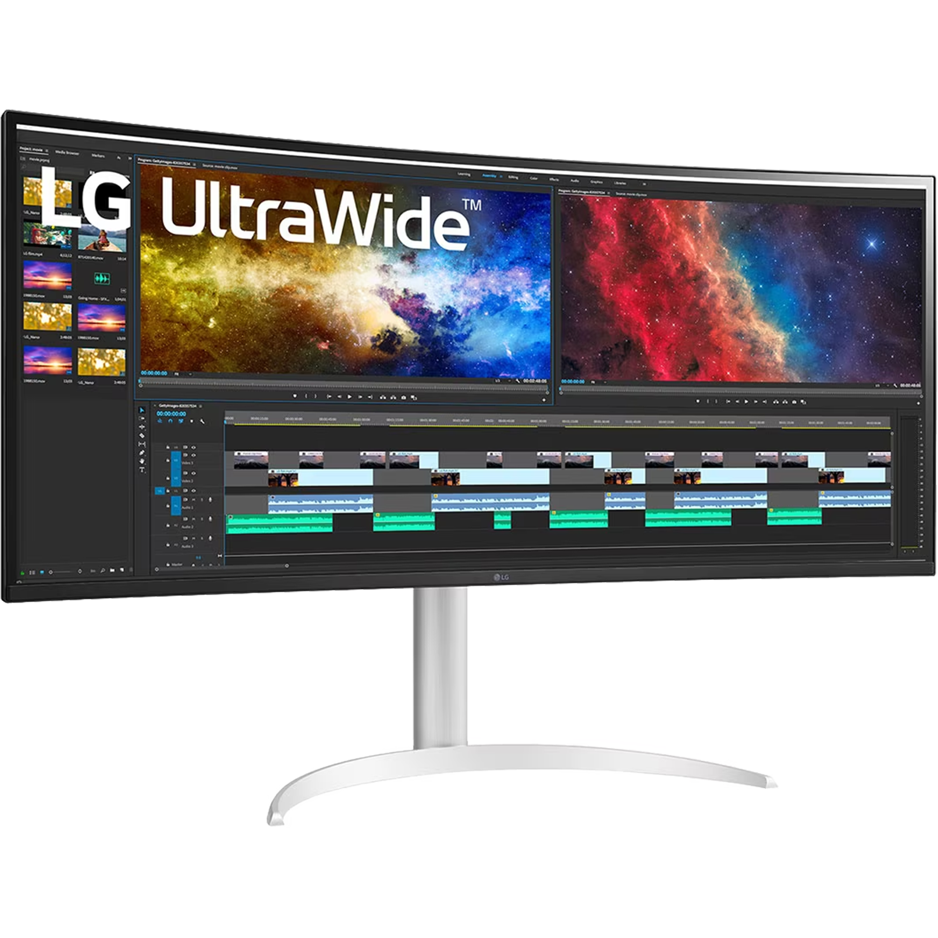 מסך מחשב קעור 37.5'' LG 38WP85CP-W FreeSync IPS QHD+ HDR10 75Hz - צבע לבן שלוש שנות אחריות ע