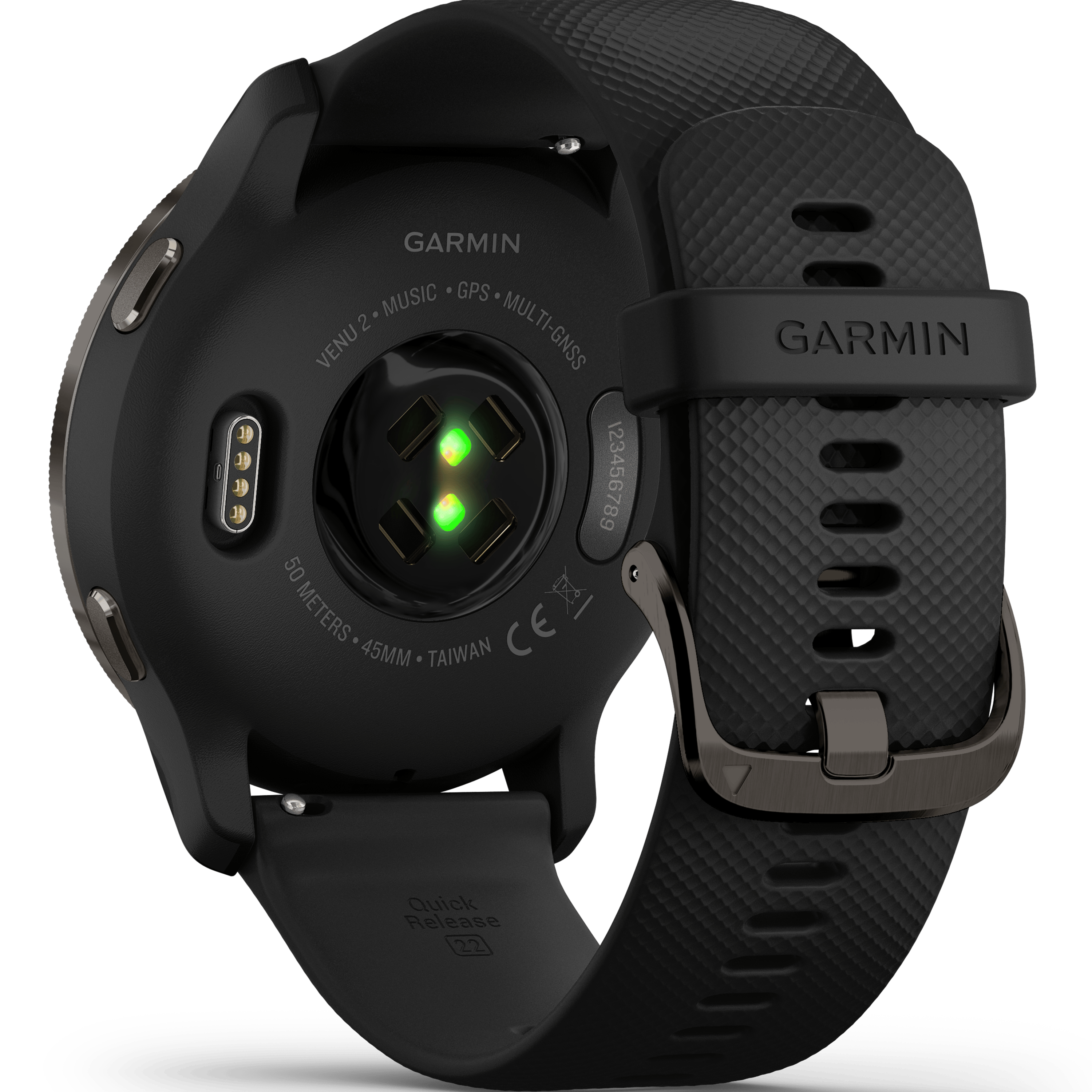 שעון ספורט חכם Garmin Venu 2 GPS 45.4mm - צבע שחור שנתיים אחריות ע