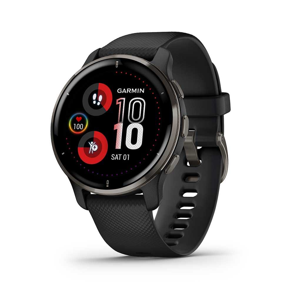 שעון ספורט חכם Garmin Venu 2 Plus 43mm - צבע שחור שנתיים אחריות ע