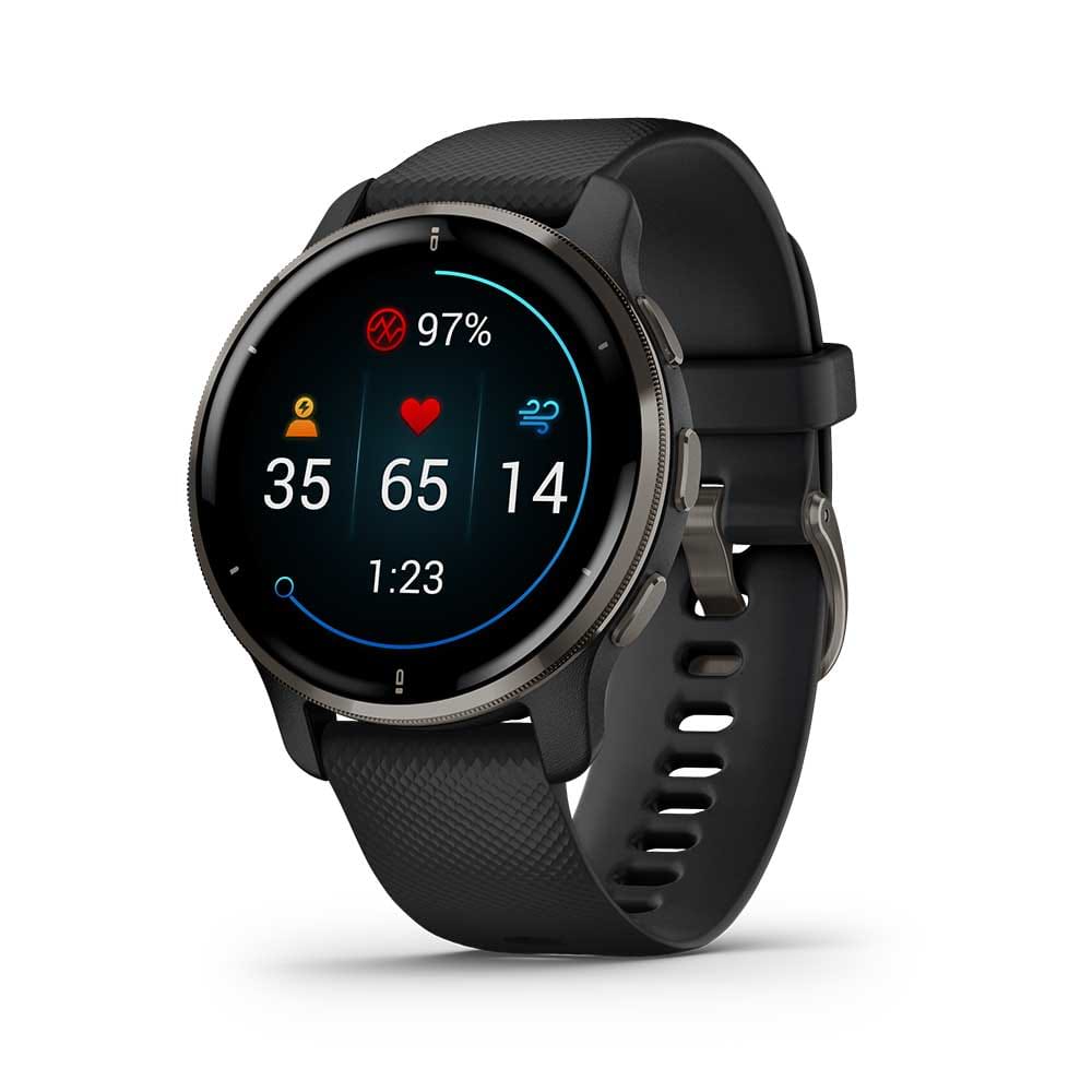 שעון ספורט חכם Garmin Venu 2 Plus 43mm - צבע שחור שנתיים אחריות ע