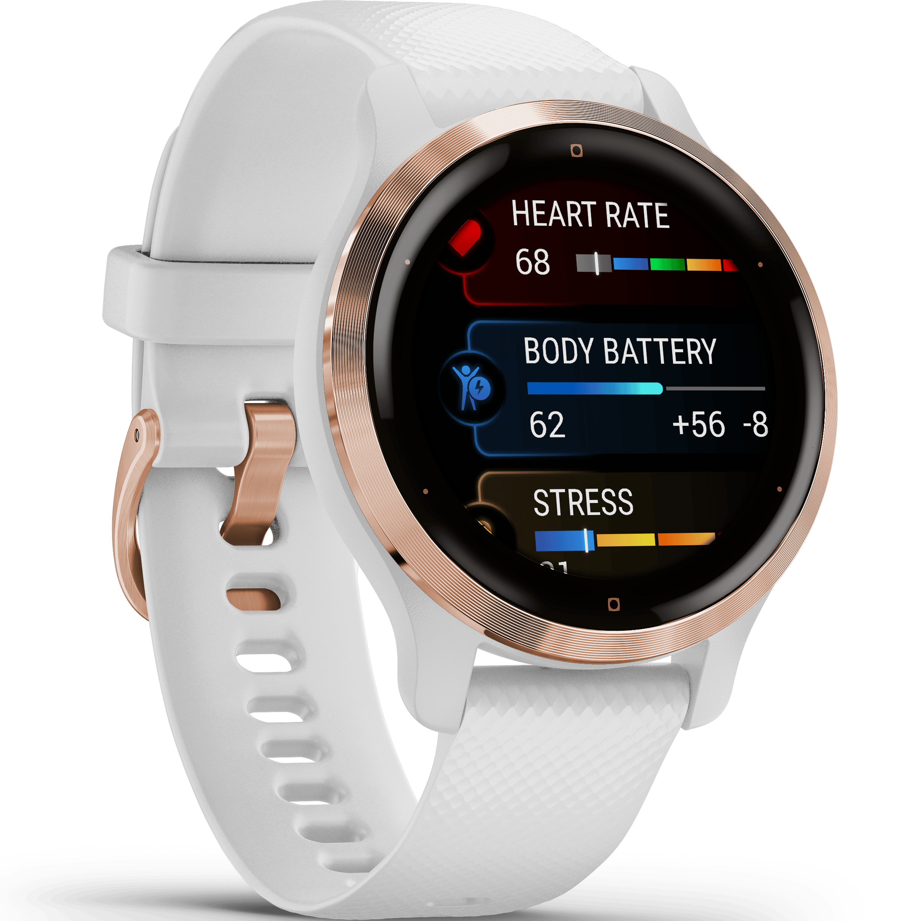 שעון ספורט חכם Garmin Venu 2S GPS 40.4mm - צבע זהב ורוד שנתיים אחריות ע