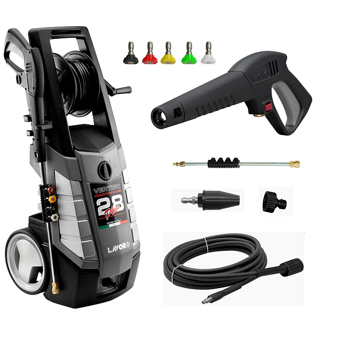 מכונת שטיפה בלחץ 195 BAR דגם VERTIGO 28 PRO מנוע בראשלס עוצמתי LAVOR  