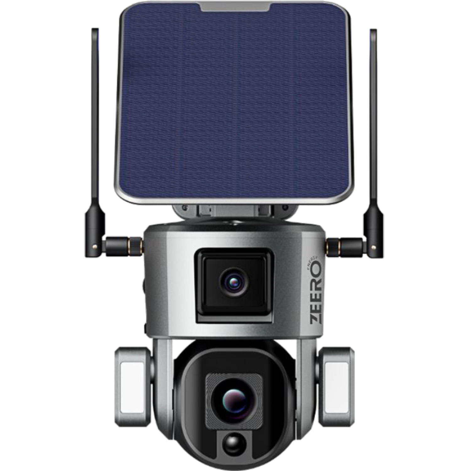 מצלמת אבטחה סולארית Zeero Energy Viper SC-300 4MP 360° Wifi 20000mAh - צבע כסוף שנה אחריות ע