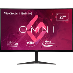 מסך מחשב גיימינג קעור 27'' ViewSonic Omni VX2718-2KPC-MHD FreeSync Premium VA QHD 1ms 165Hz - צבע שחור שלוש שנות אחריות ע"י היבואן הרשמי