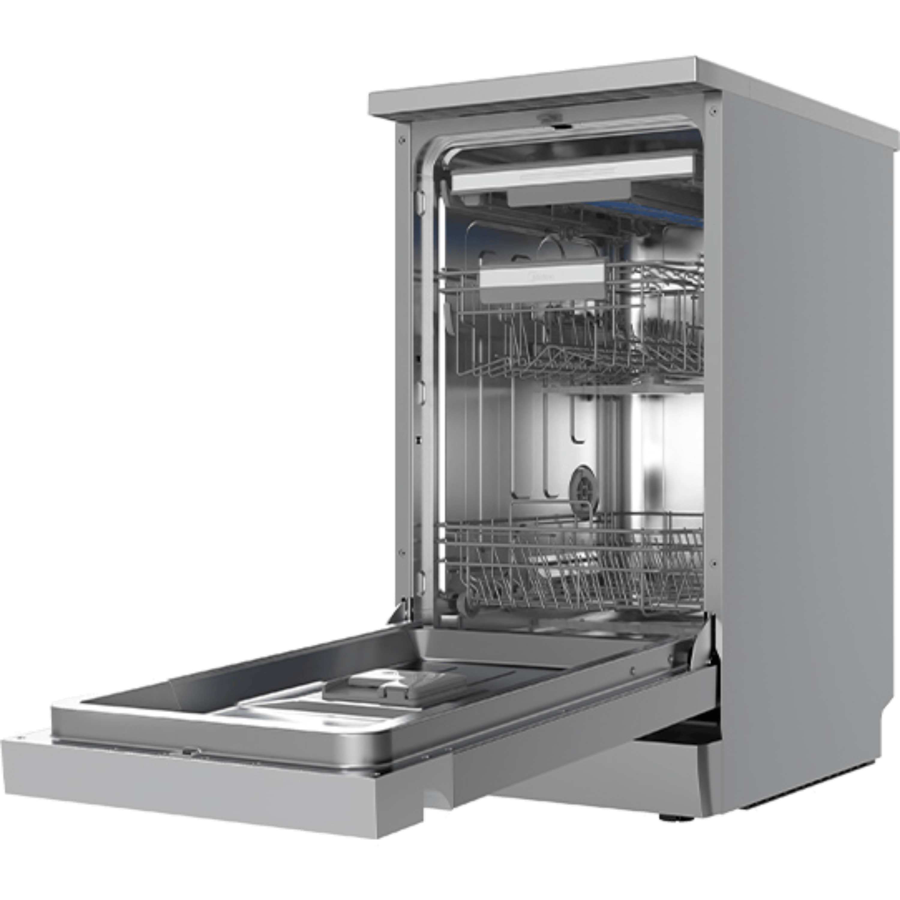 מדיח כלים עומד צר 10 מערכות כלים Midea WQP8-W7634C/6470 - צבע כסוף אחריות ע