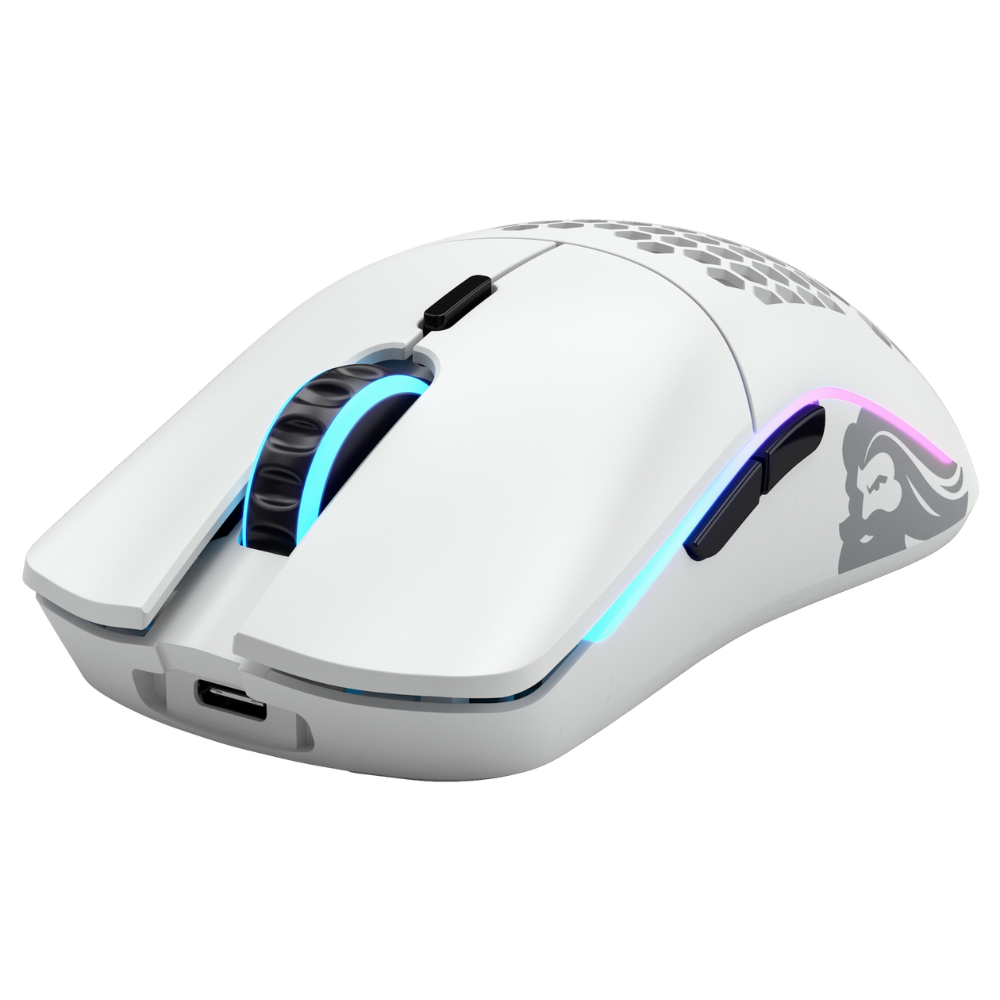 עכבר גיימינג אלחוטי Glorious Model O Minus  - צבע לבן שנתיים אחריות ע