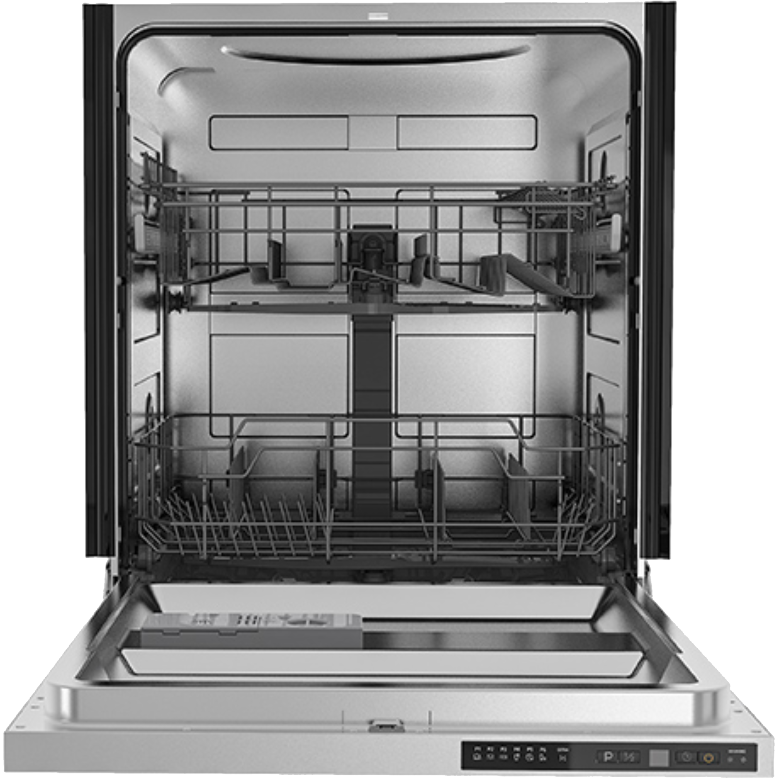 מדיח כלים אינטגרלי 12 מערכות כלים Midea WQP12-5315A-S/6467 - גימור נירוסטה אחריות ע