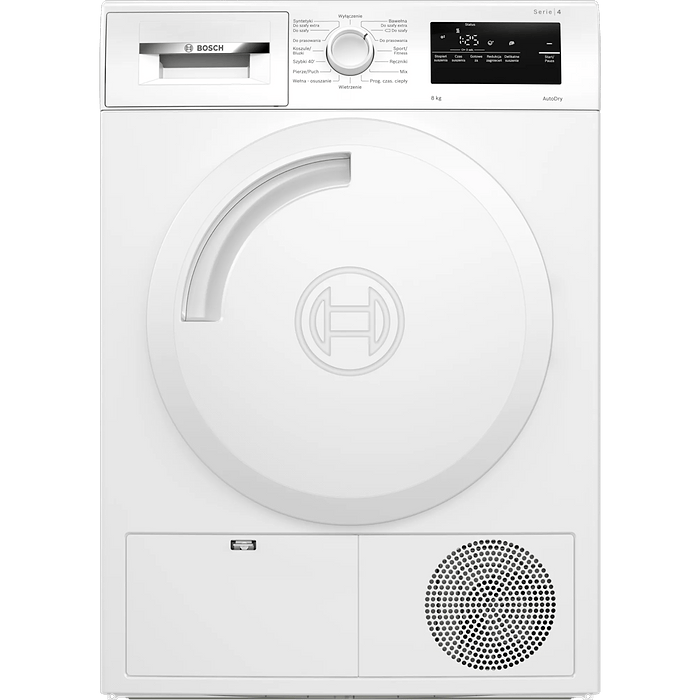 מייבש כביסה 8 קג Bosch WTH83252PL Heat Pump - צבע לבן שנה אחריות