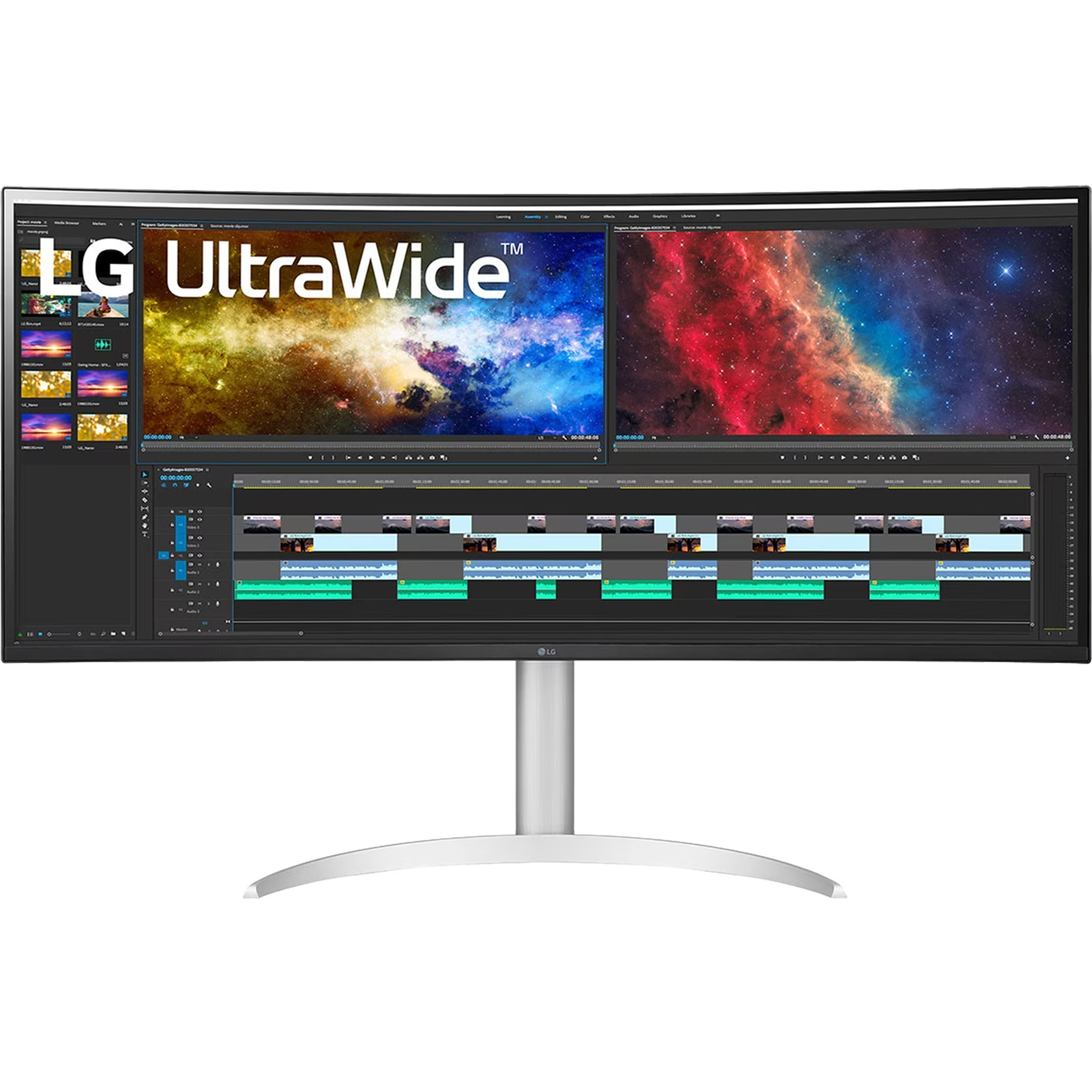 מסך מחשב קעור 37.5'' LG 38WP85CP-W FreeSync IPS QHD+ HDR10 75Hz - צבע לבן שלוש שנות אחריות ע