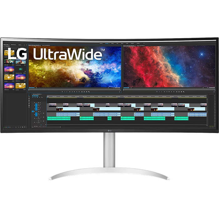 מסך מחשב קעור 37.5'' LG 38WP85CP-W FreeSync IPS QHD+ HDR10 75Hz - צבע לבן שלוש שנות אחריות עי היבואן הרשמי