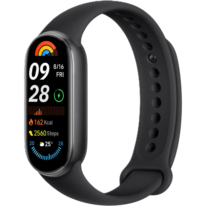 צמיד כושר חכם Xiaomi Smart Band 9 - צבע שחור חצות שנה אחריות עי המילטון היבואן הרשמי
