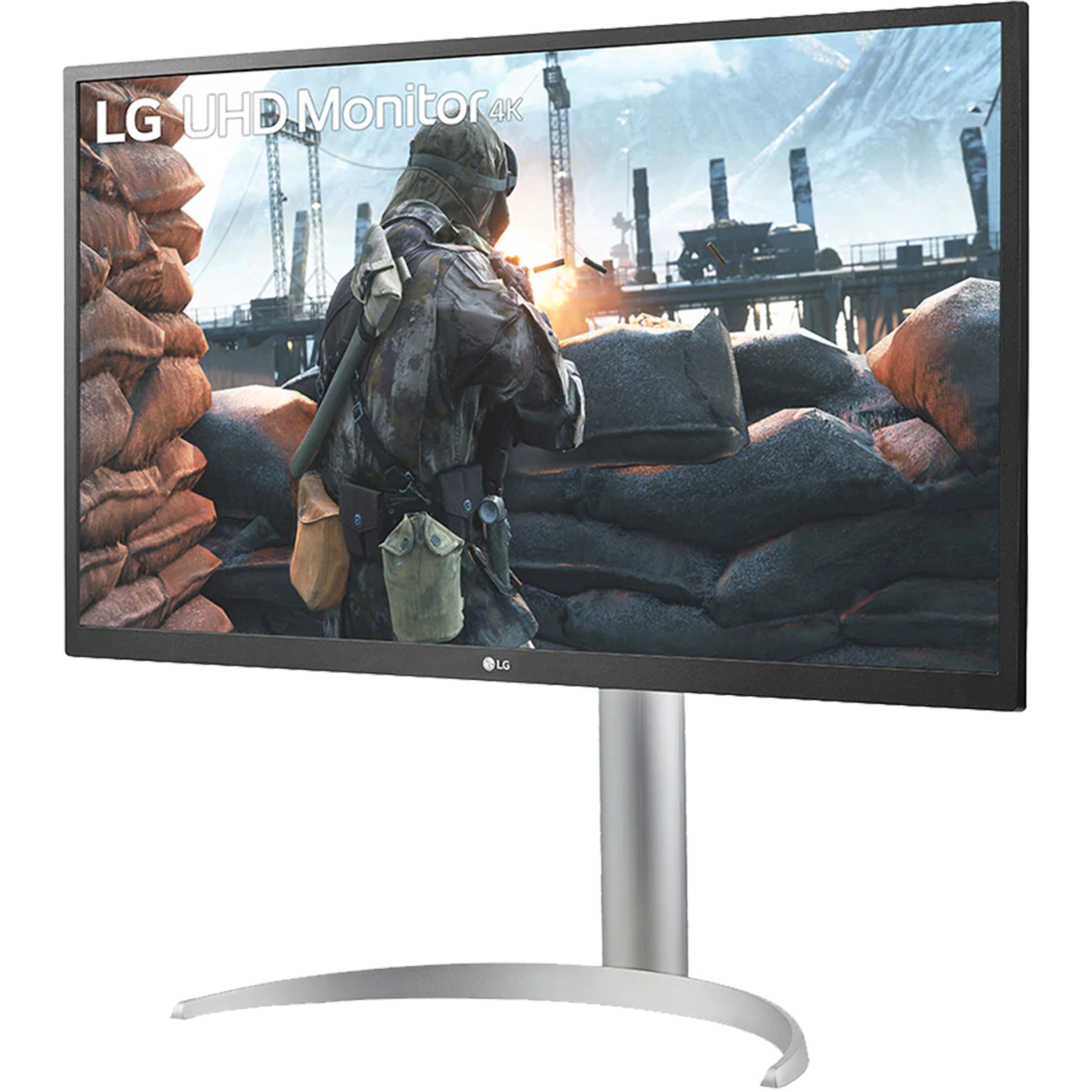 מסך מחשב 27'' LG 27UP550P-W 4K UHD IPS LED HDR FreeSync - צבע כסוף שלוש שנות אחריות ע