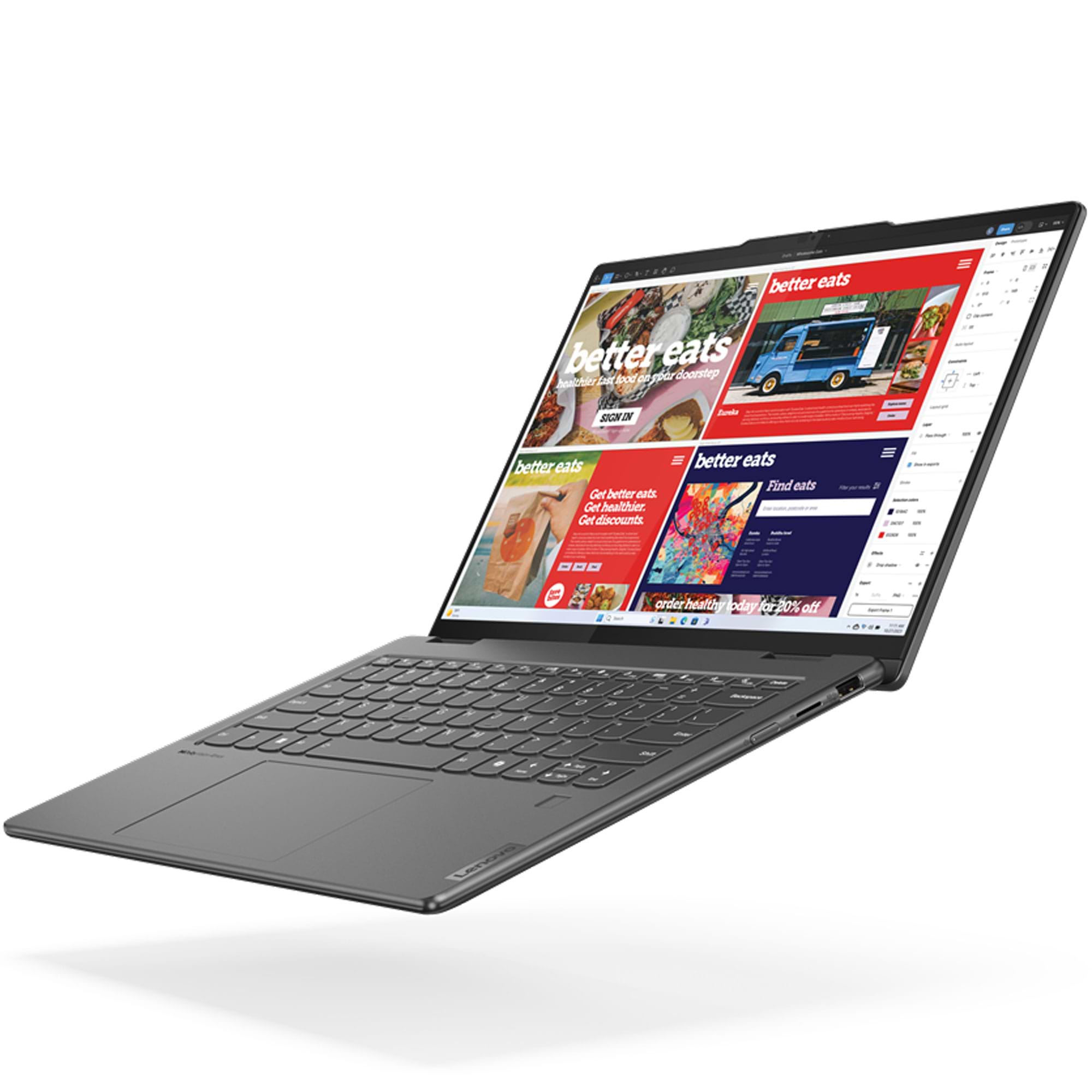 מחשב נייד עם מסך מגע Lenovo Yoga 7 14IML9 - 83DJ005YIV - Core Ultra 5-125U 1TB SSD 16GB RAM Windows 11 - צבע אפור שלוש שנות אחריות ע