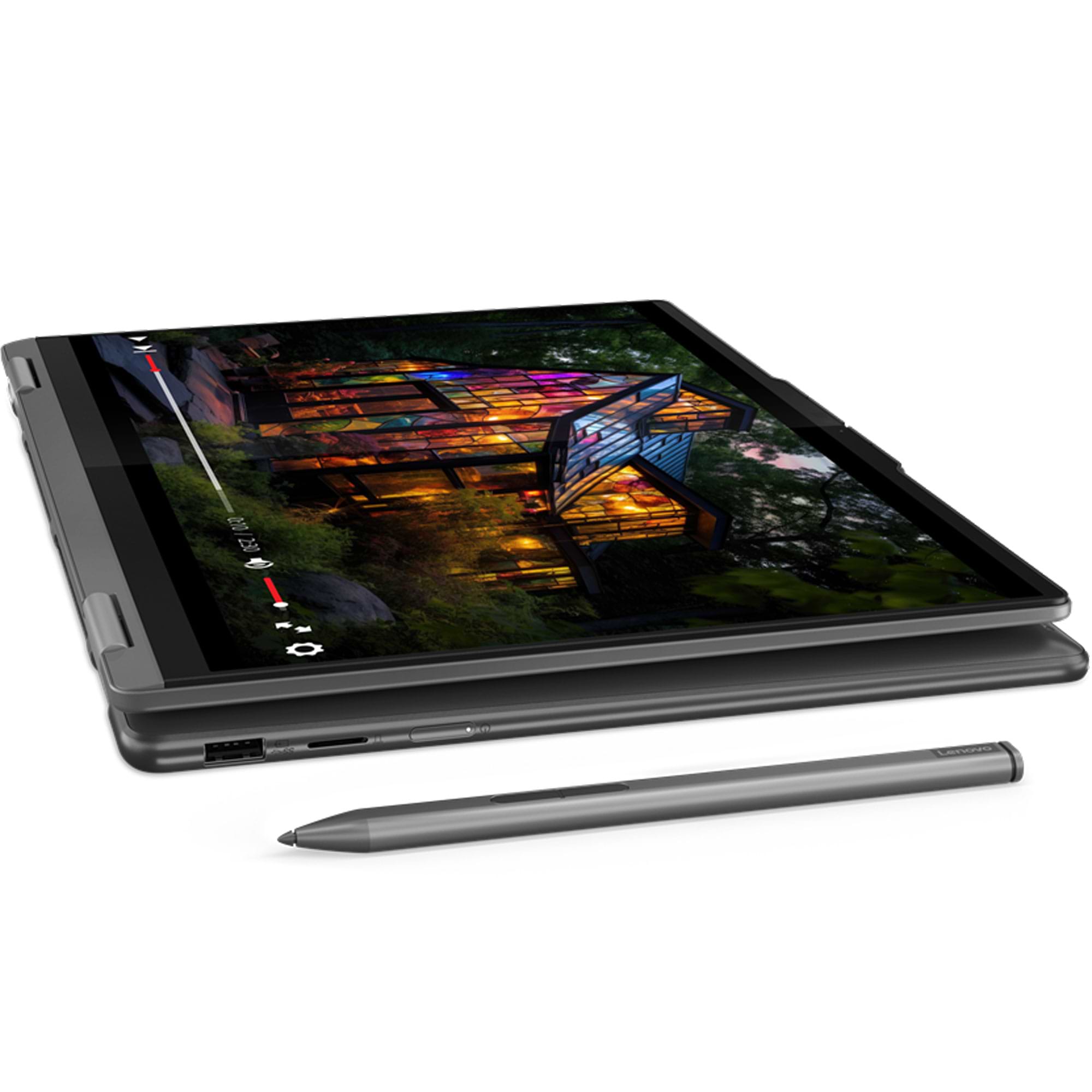 מחשב נייד עם מסך מגע Lenovo Yoga 7 14IML9 - 83DJ005YIV - Core Ultra 5-125U 1TB SSD 16GB RAM Windows 11 - צבע אפור שלוש שנות אחריות ע