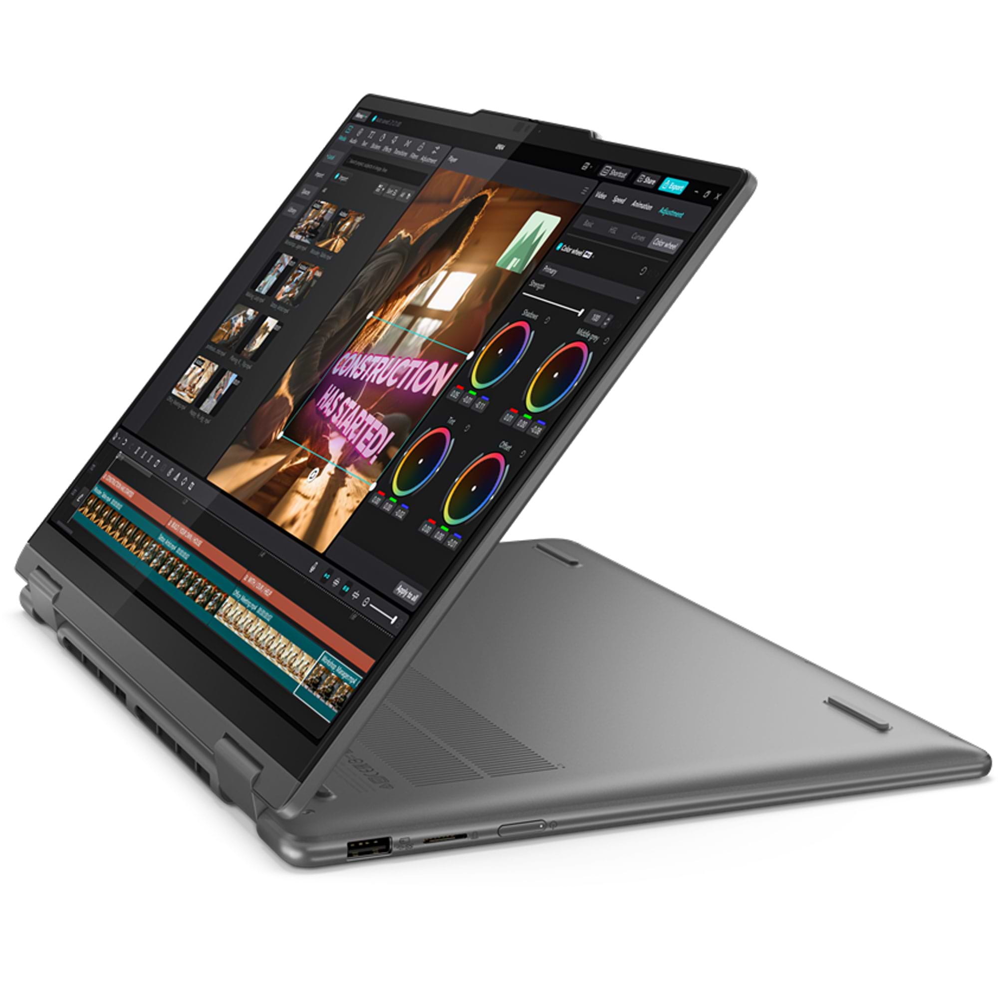 מחשב נייד עם מסך מגע Lenovo Yoga 7 14IML9 - 83DJ005YIV - Core Ultra 5-125U 1TB SSD 16GB RAM Windows 11 - צבע אפור שלוש שנות אחריות ע