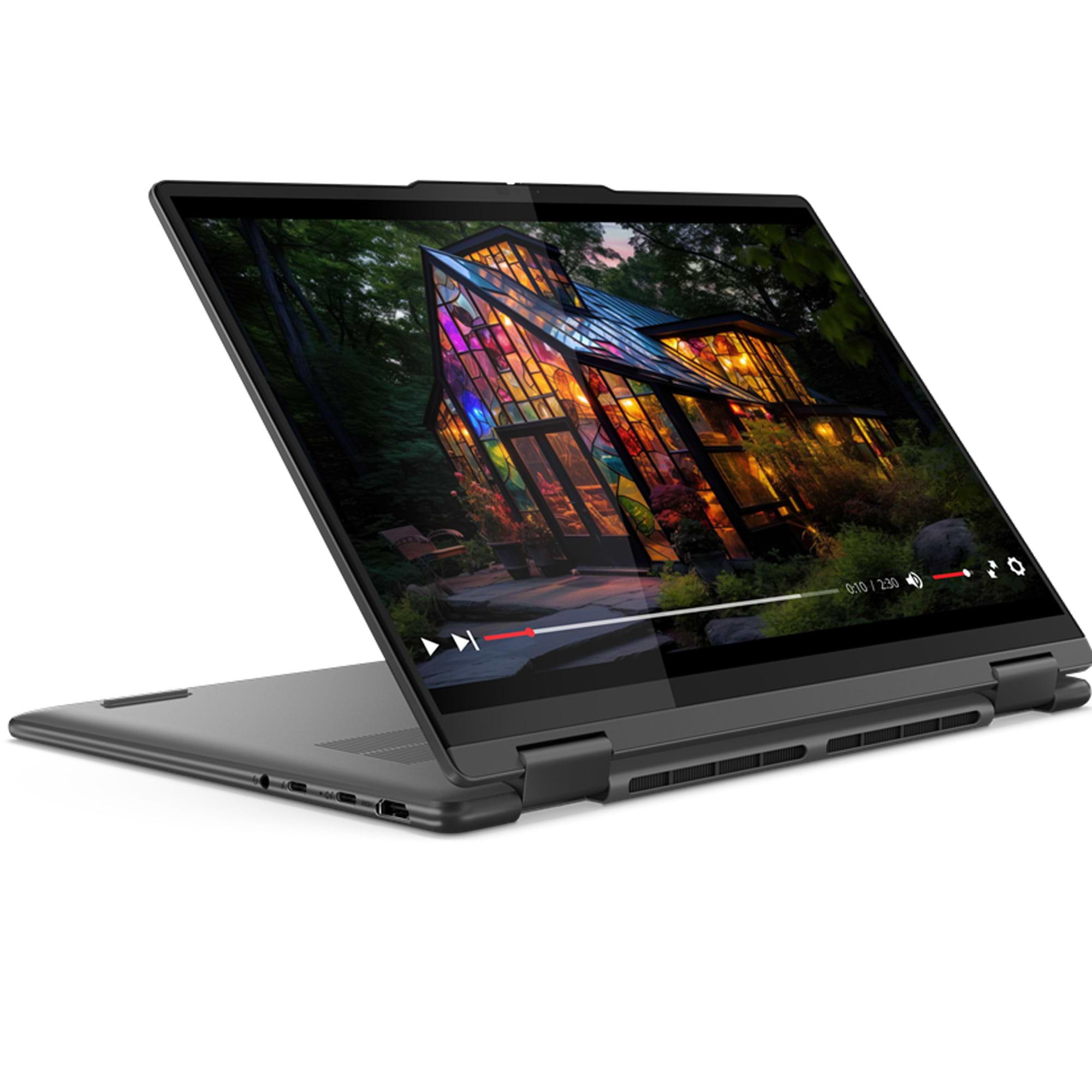 מחשב נייד עם מסך מגע Lenovo Yoga 7 14IML9 - 83DJ005YIV - Core Ultra 5-125U 1TB SSD 16GB RAM Windows 11 - צבע אפור שלוש שנות אחריות ע